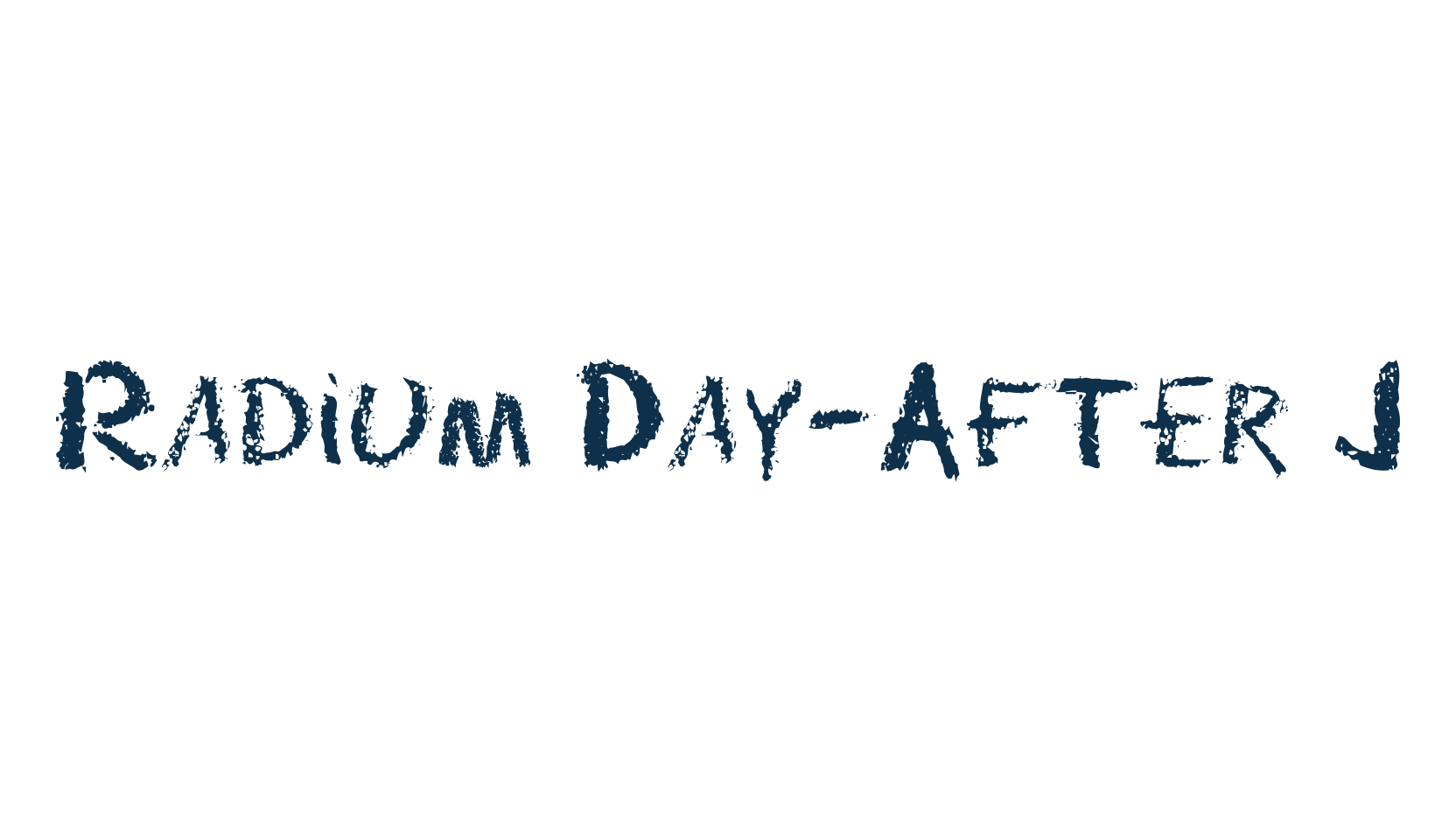 Radium Day-After J, trash font preview