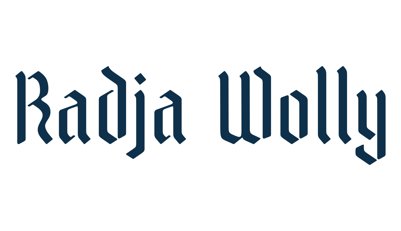 Radja Wolly, gothic modern font preview