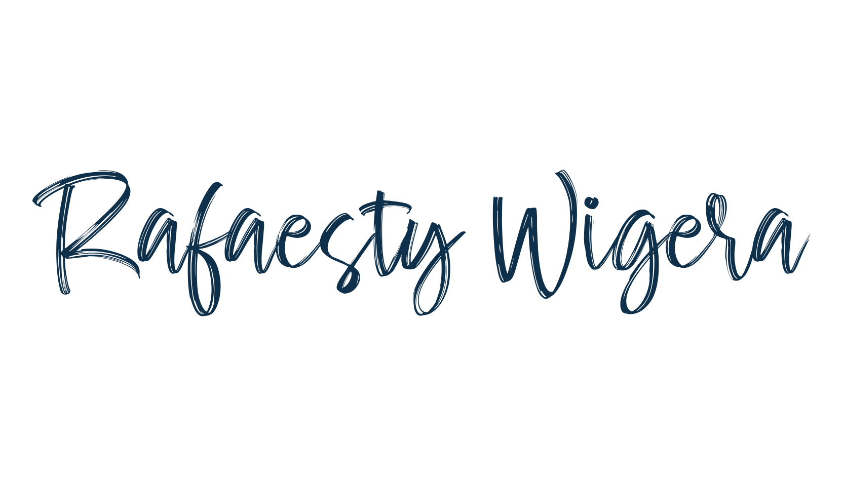 Rafaesty Wigera, script brush fancy decorative calligraphy font preview