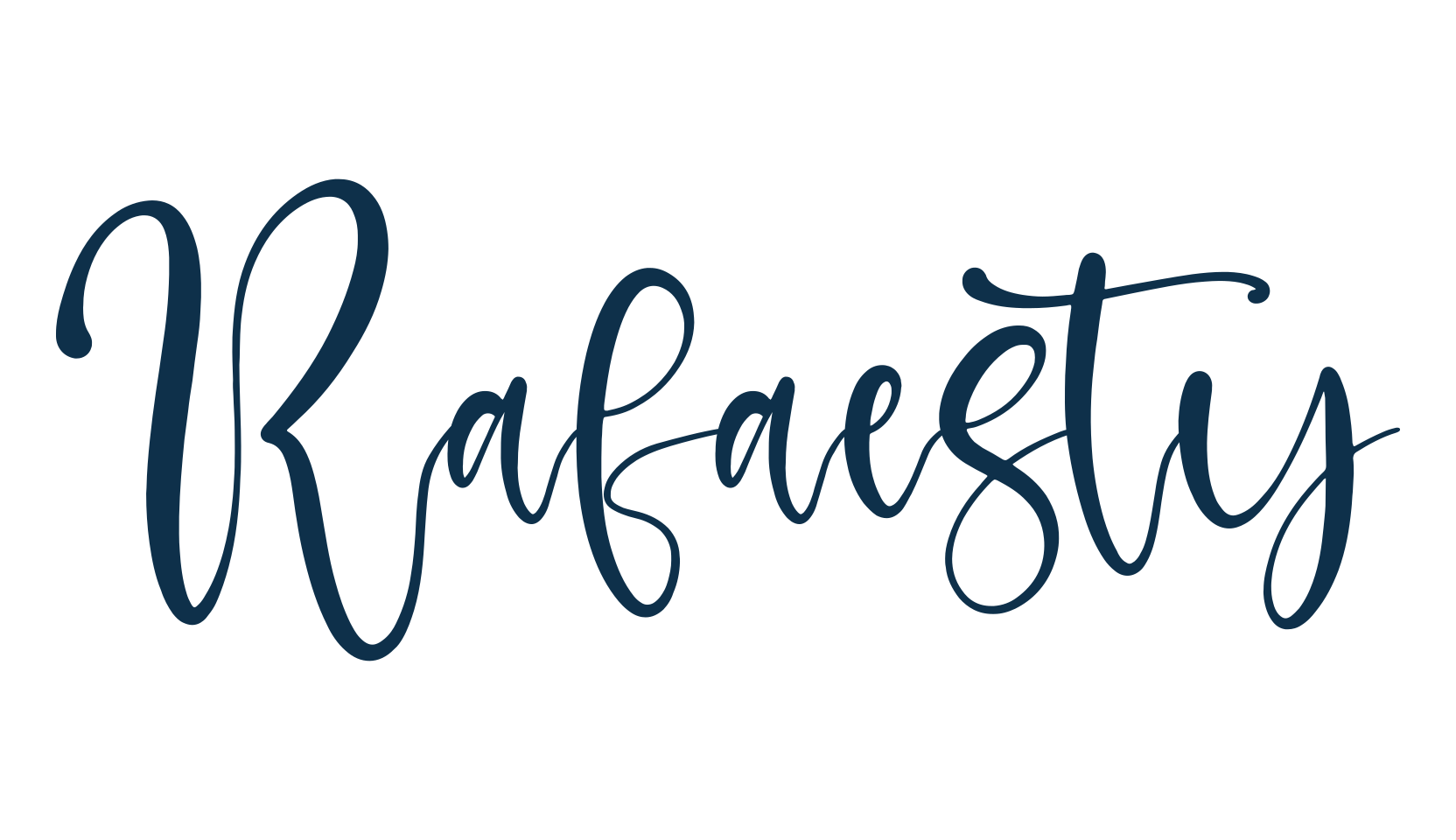 Rafaesty, script handwritten fancy decorative calligraphy font preview