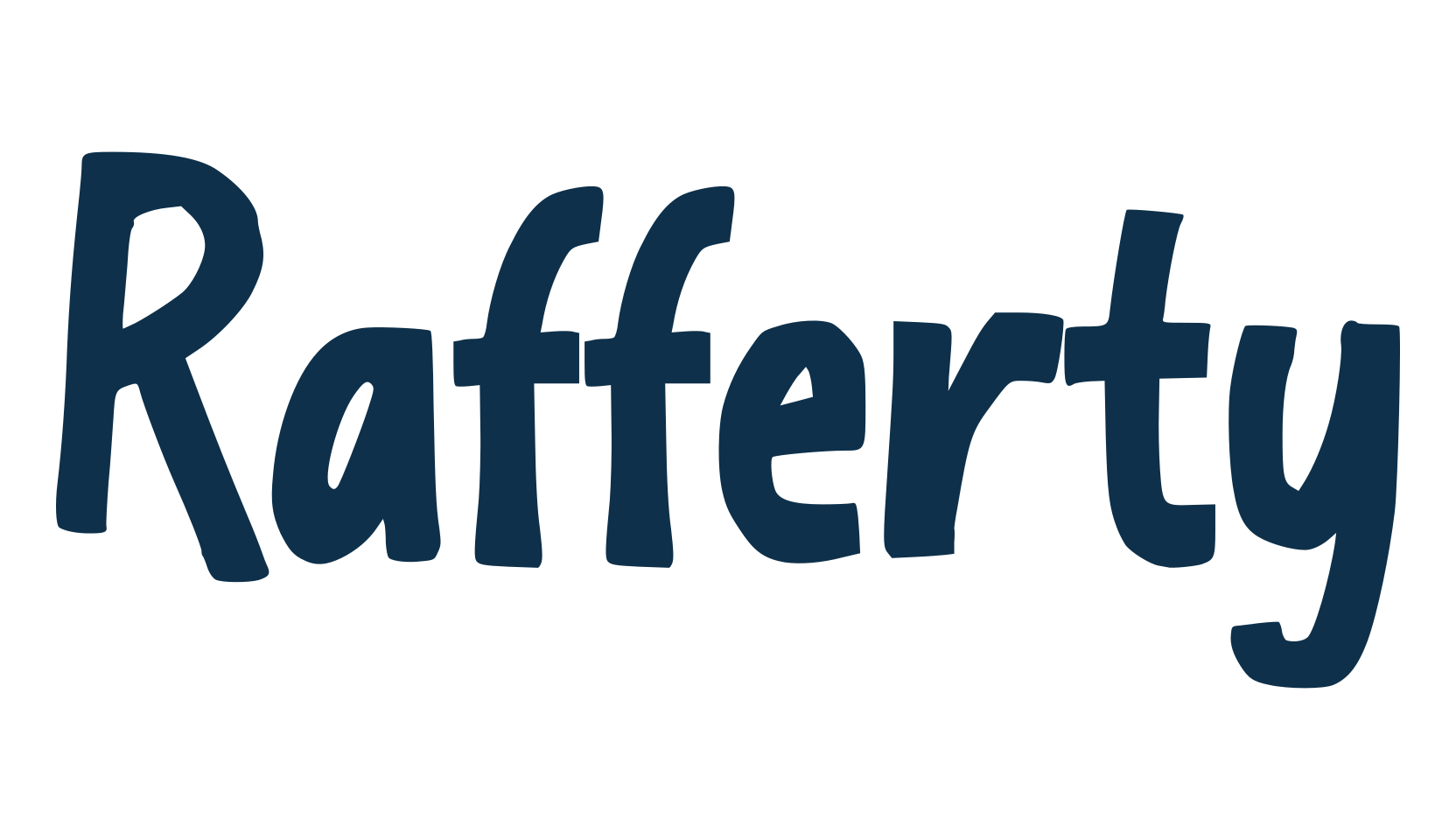 Rafferty, fancy cartoon decorative font preview