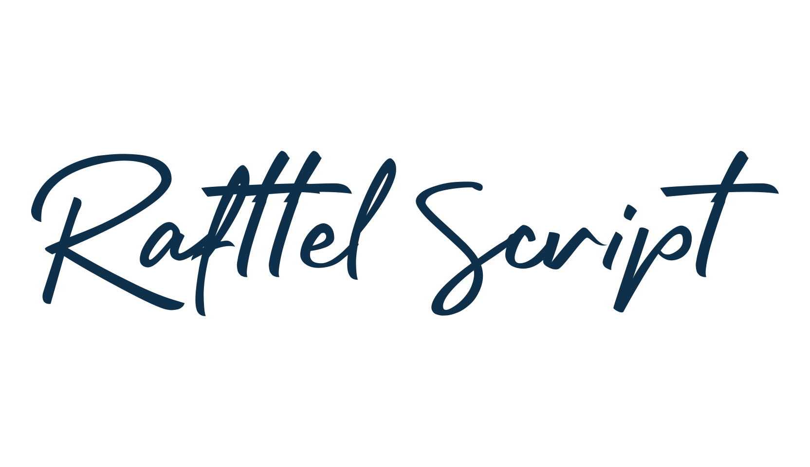 Rafttel Script, script handwritten fancy decorative calligraphy font preview