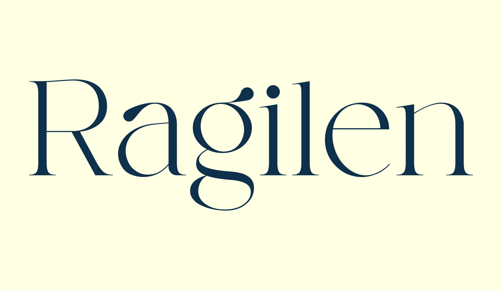 Ragilen, serif font preview