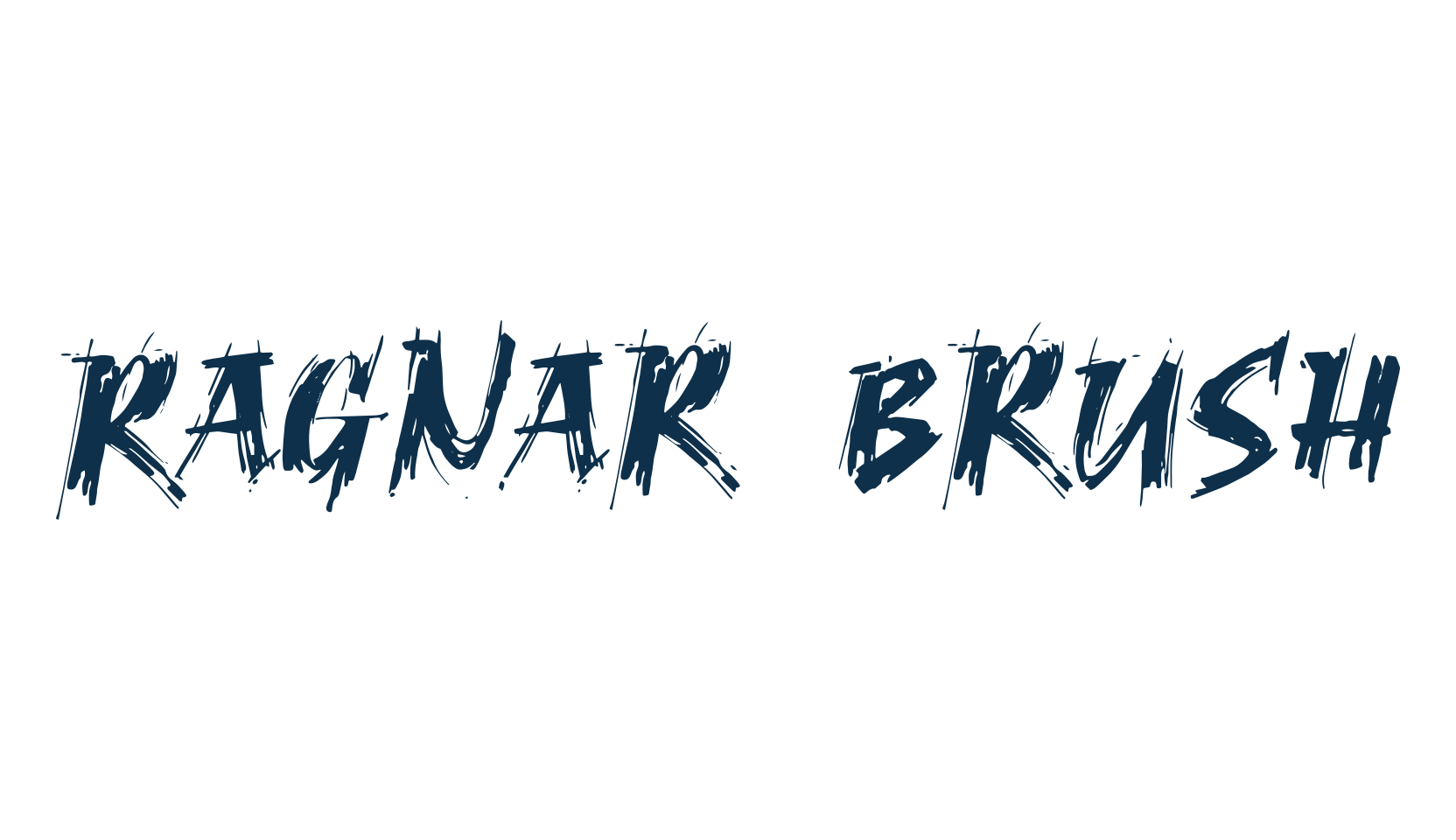 Ragnar Brush, trash font preview