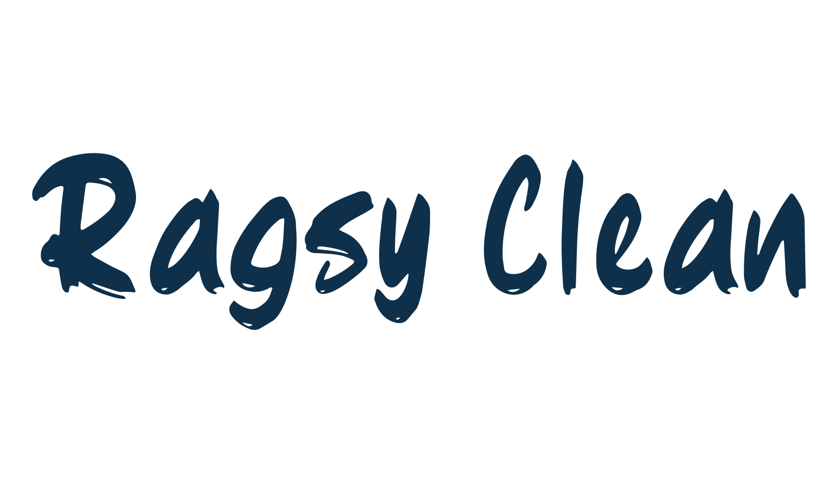 Ragsy Clean, brush font preview