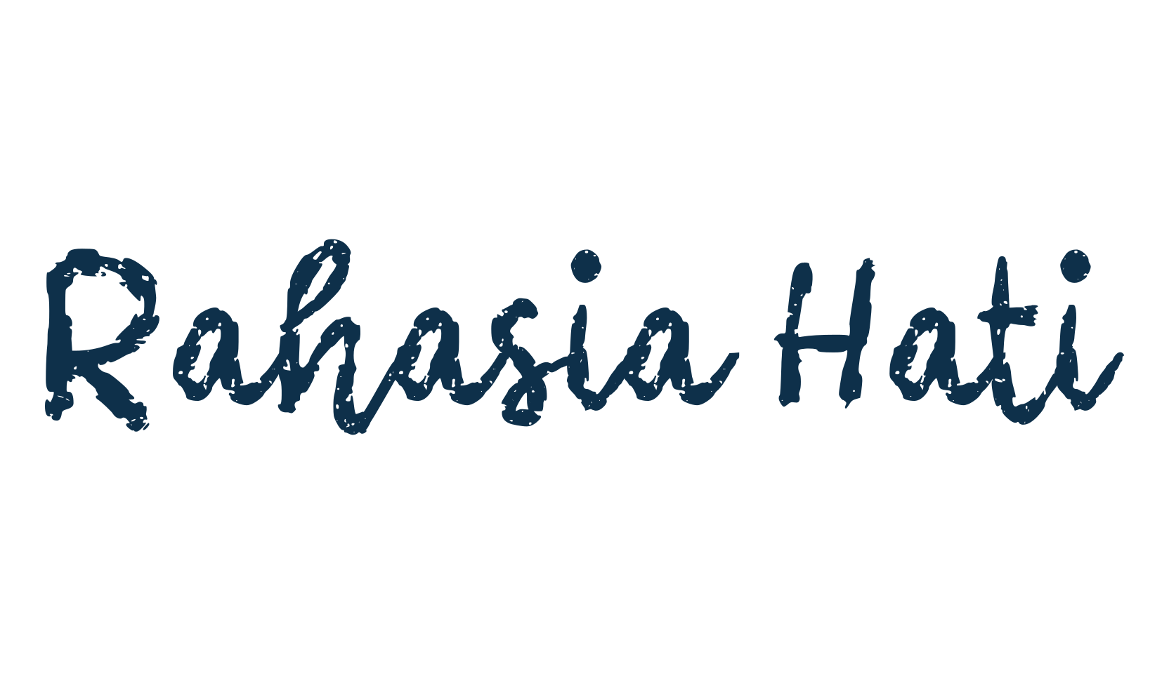 Rahasia Hati, script brush fancy decorative calligraphy font preview