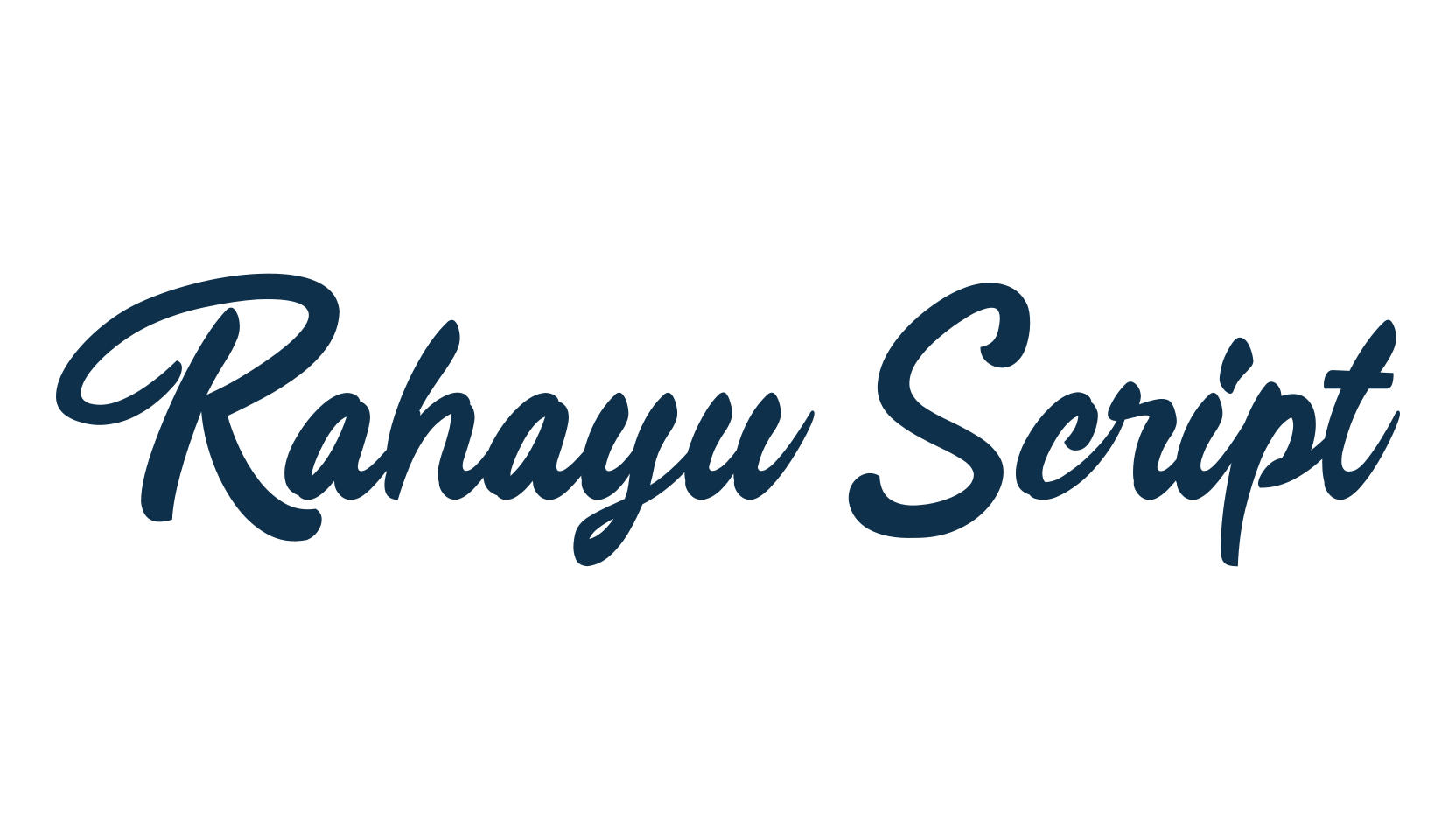 Rahayu Script, fancy old school decorative script calligraphy font preview