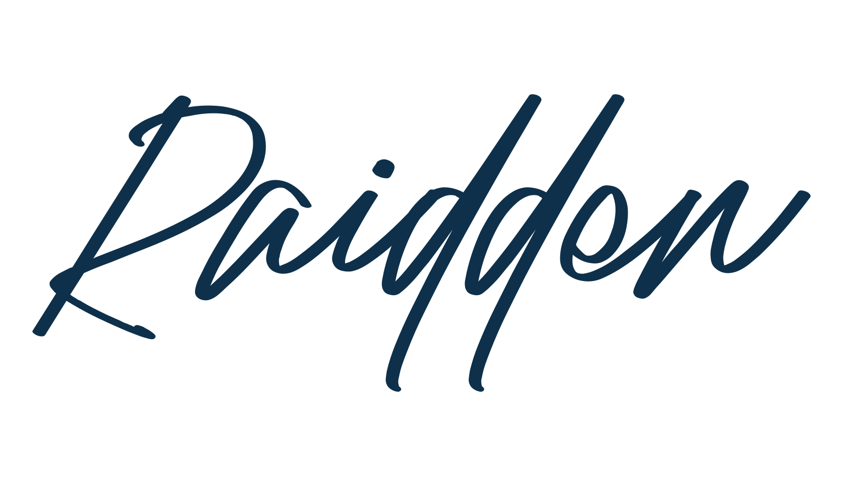 Raidden, handwriting font preview