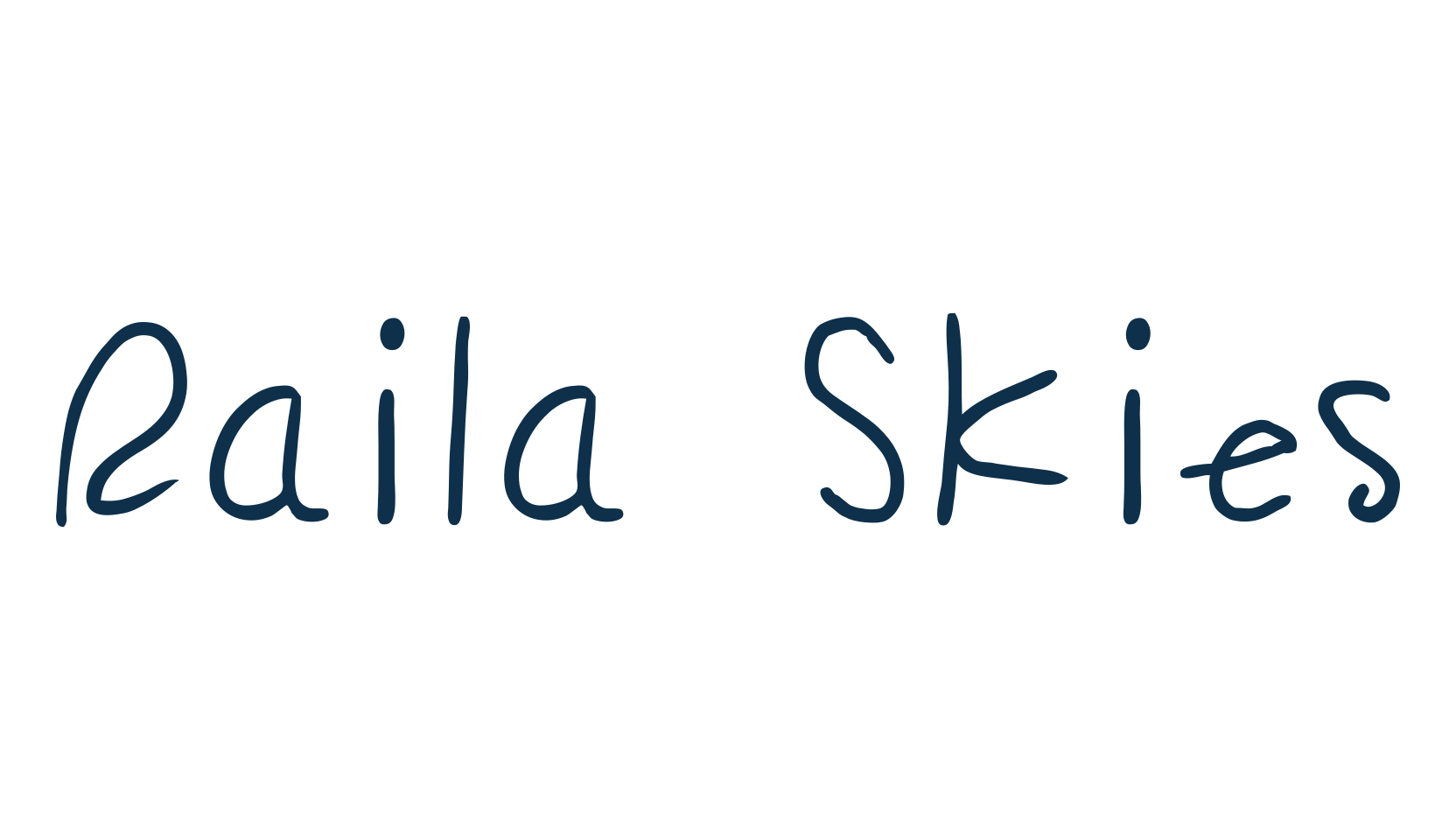 Raila Skies, script handwritten fancy decorative calligraphy font preview
