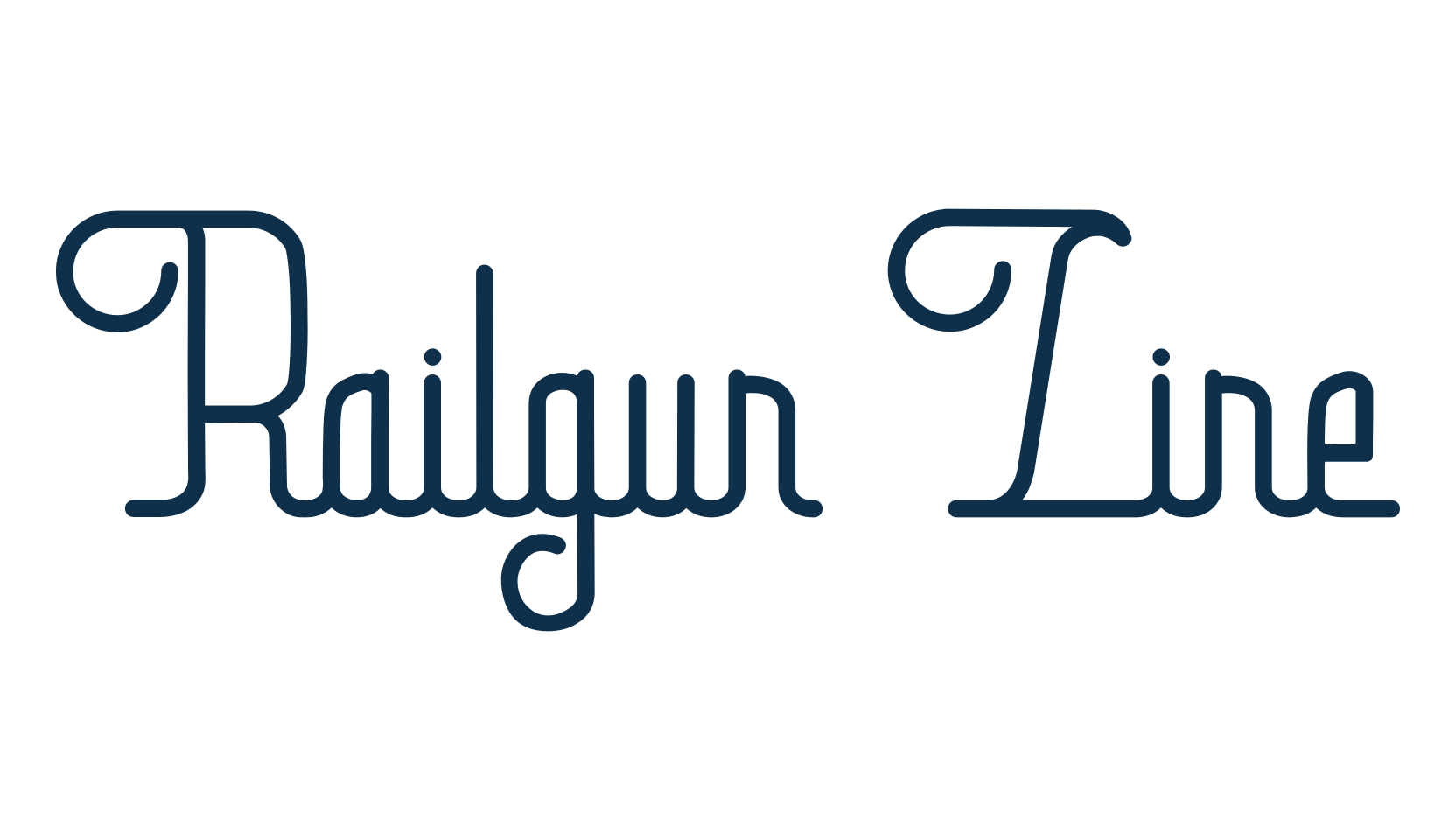 Railgun Line, fancy retro decorative font preview