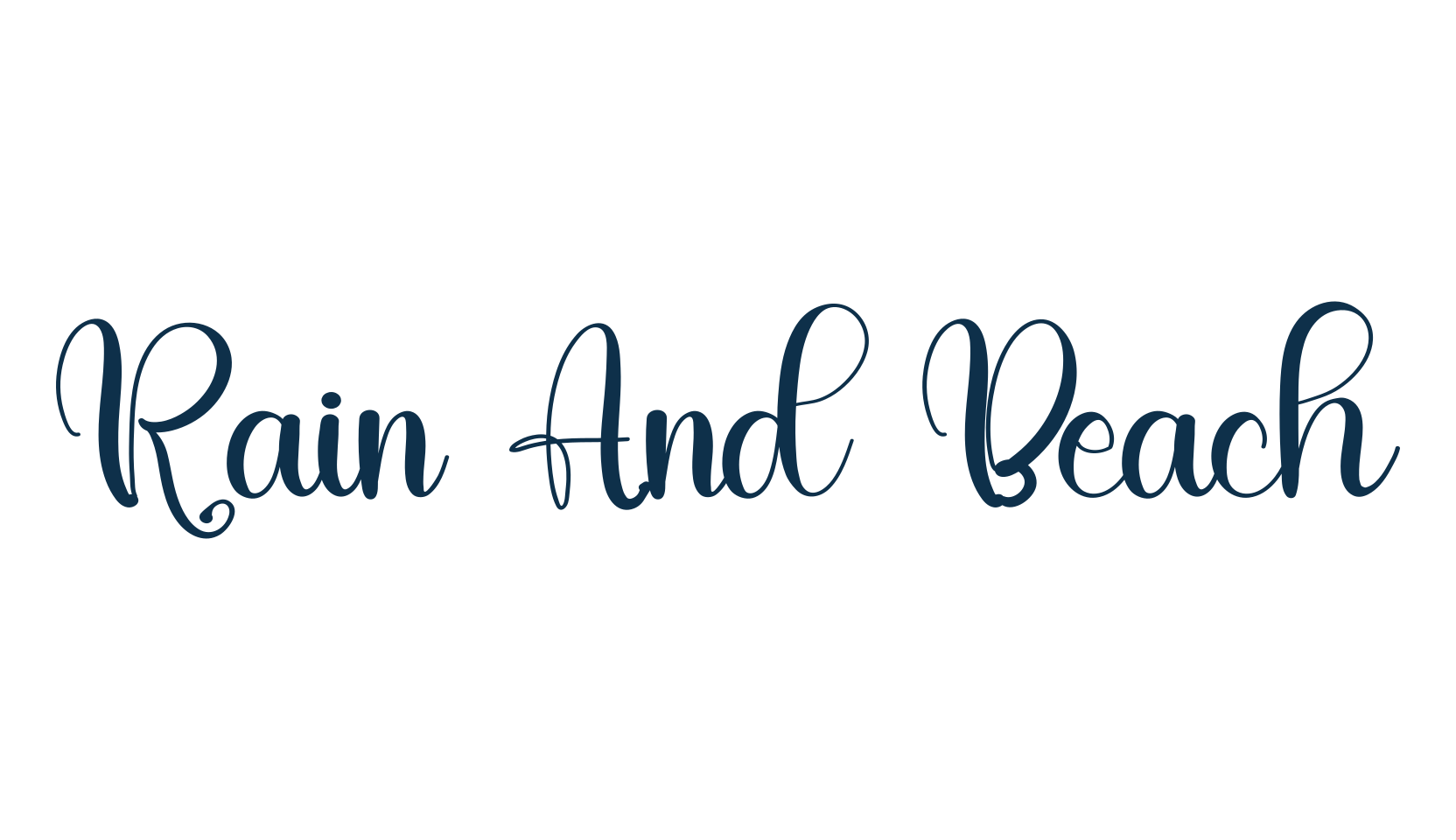 Rain And Beach, script calligraphy fancy decorative font preview
