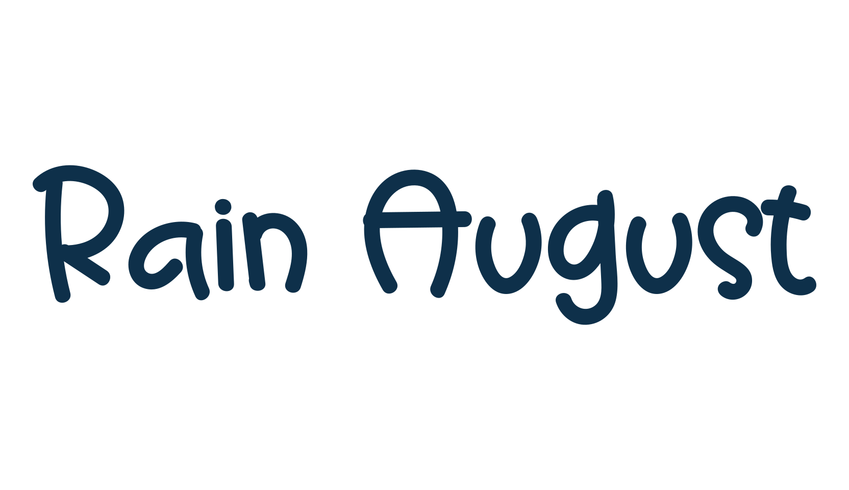 Rain August, fancy cartoon decorative font preview