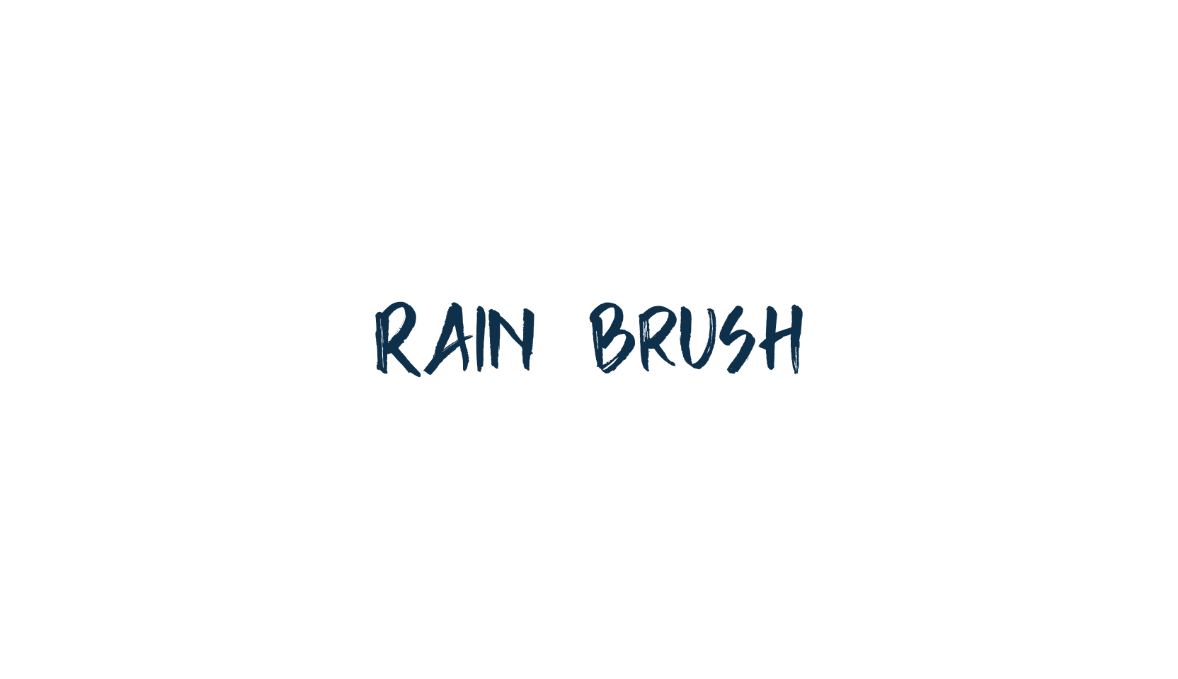 Rain Brush, brush font preview