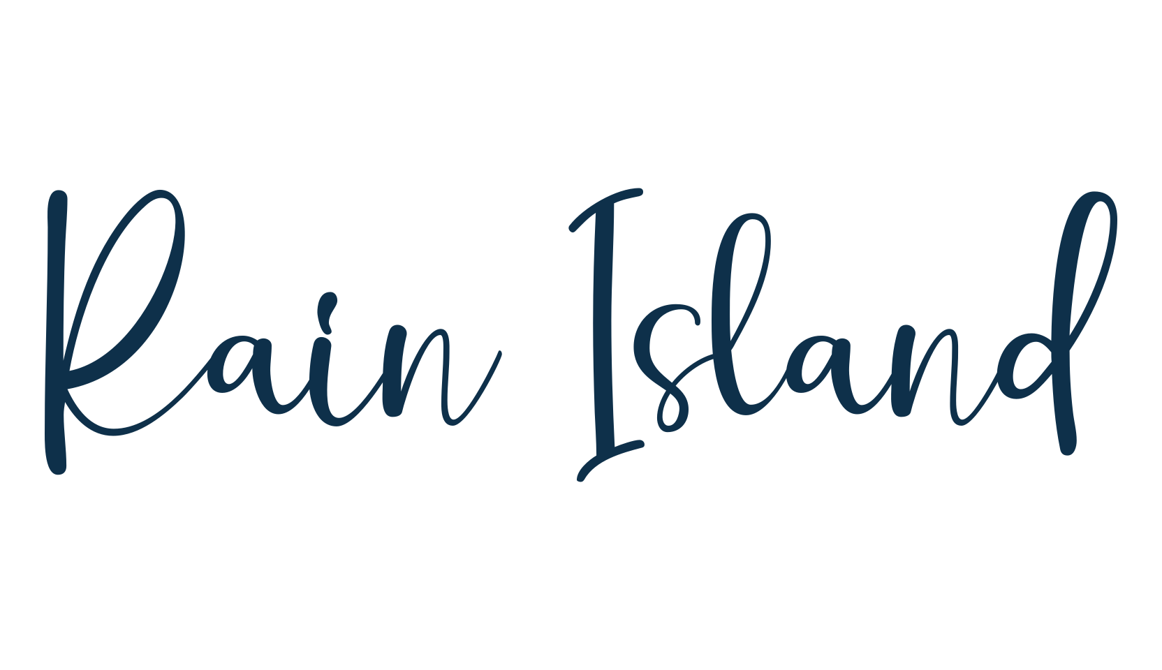 Rain Island, script handwritten fancy decorative calligraphy font preview