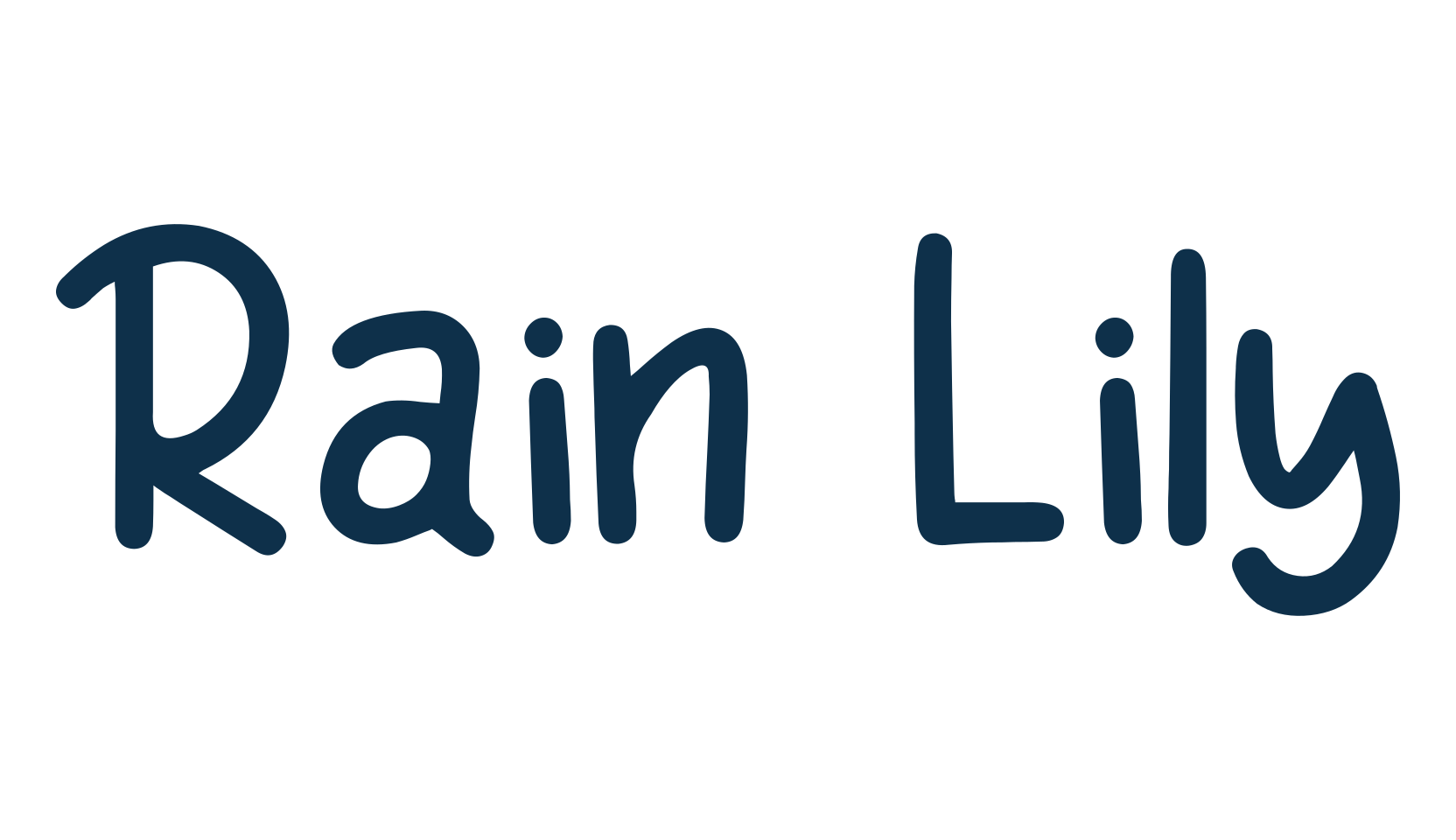 Rain Lily, handwriting font preview