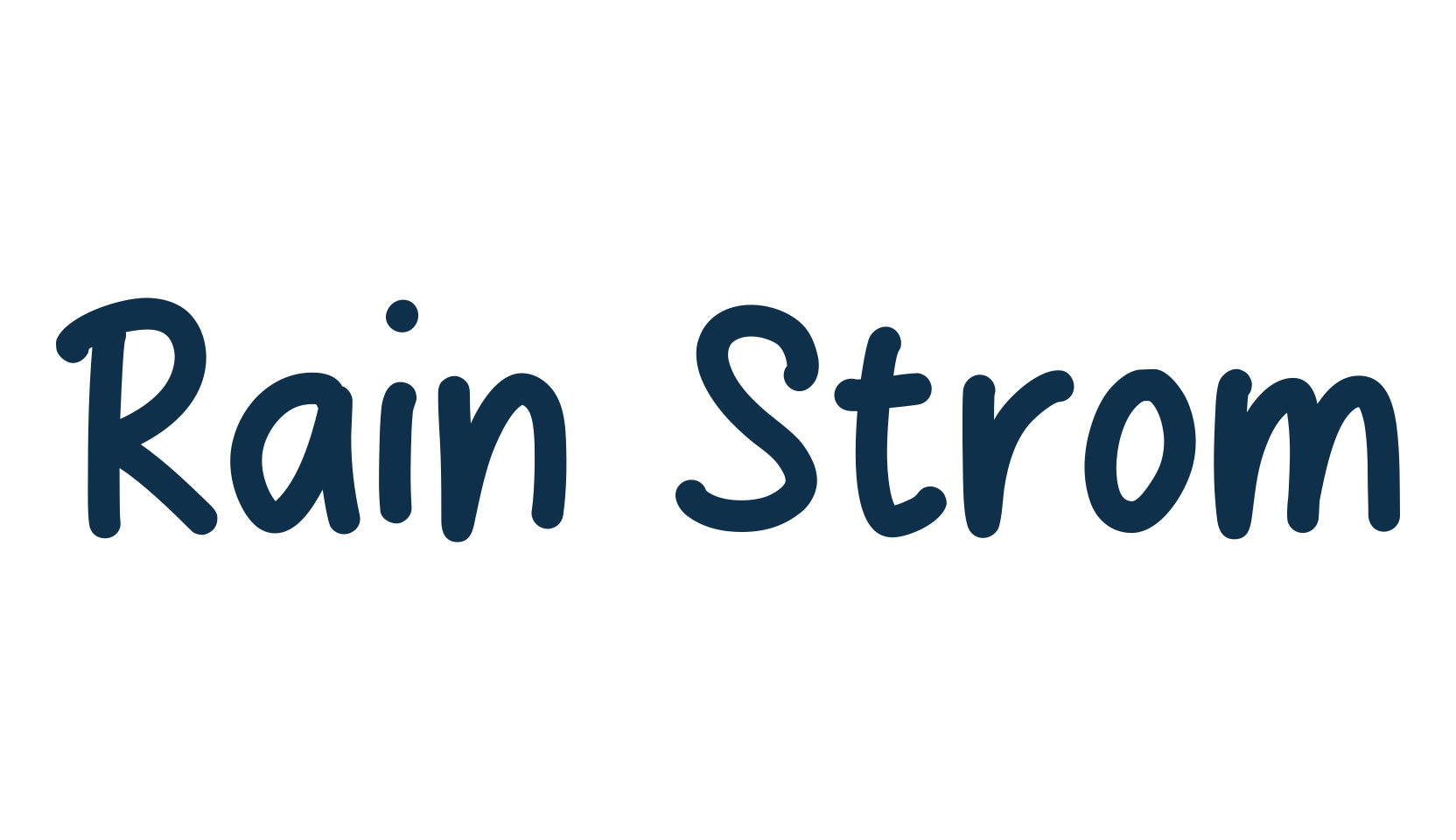 Rain Strom, handwriting font preview