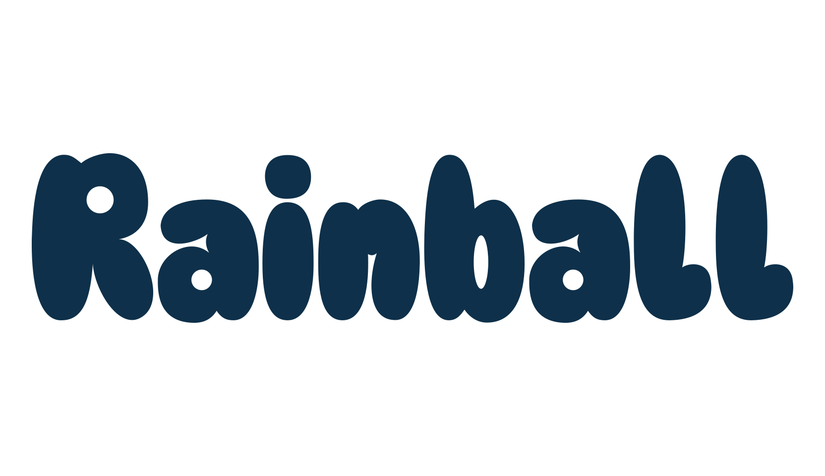 Rainball, fancy cartoon decorative font preview