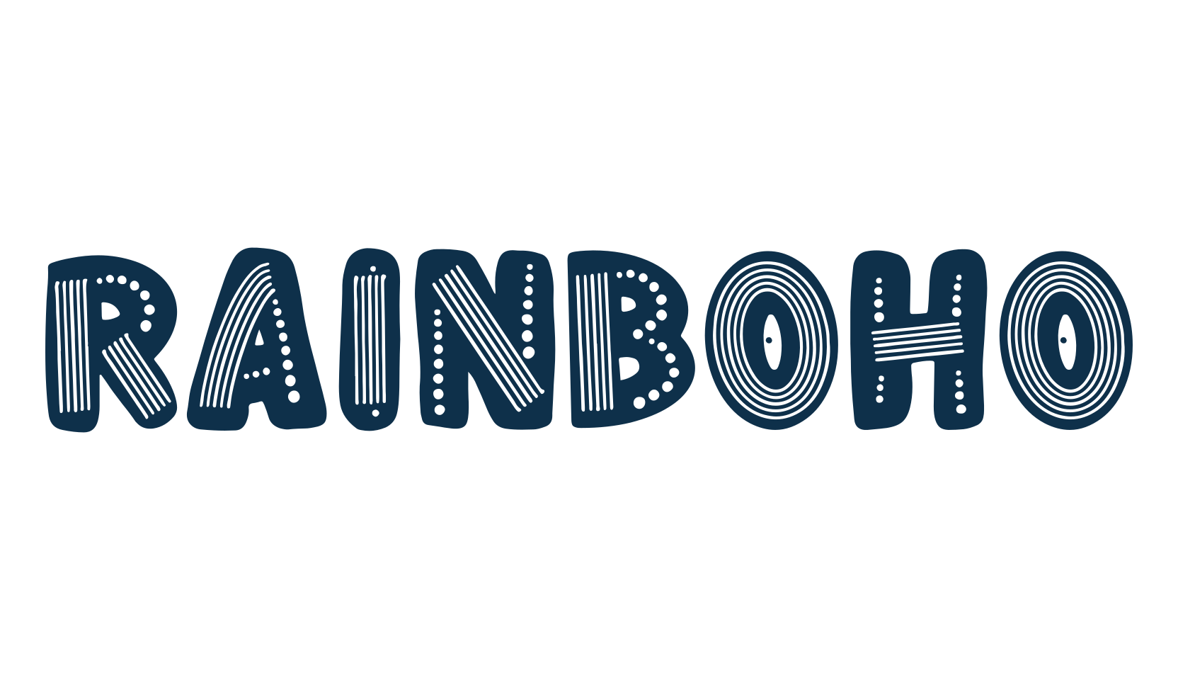 Rainboho, fancy decorative font preview