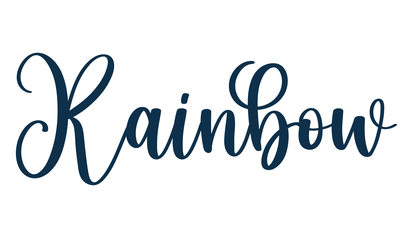 Rainbow (rainbow-10), calligraphy font preview
