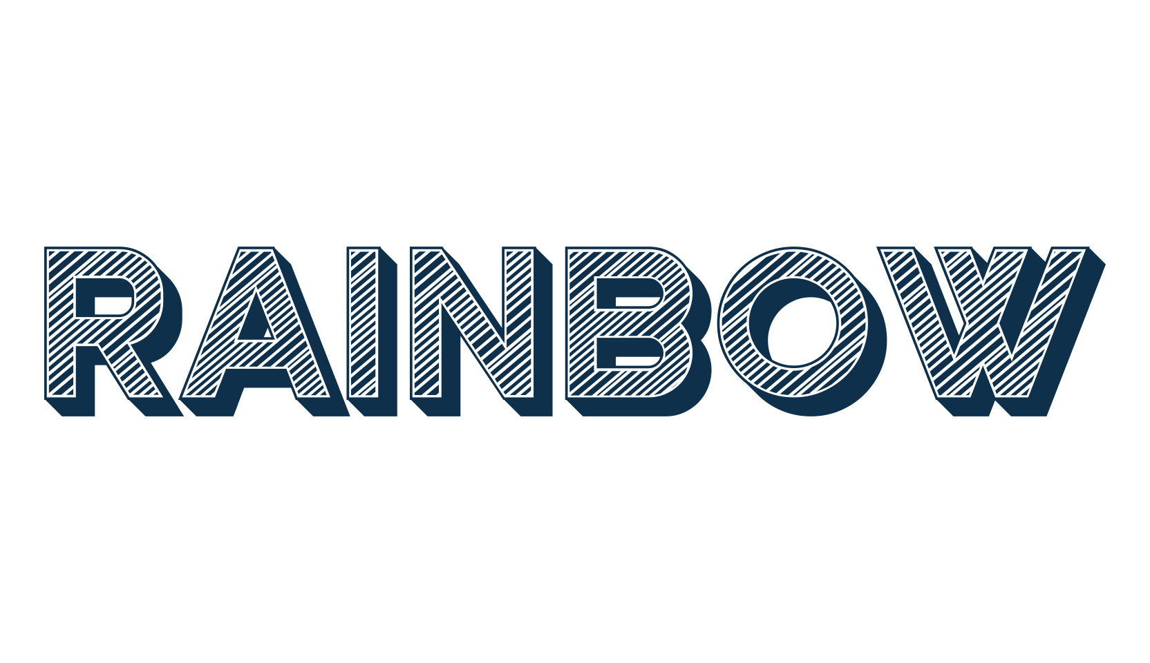 Rainbow (rainbow-3), various font preview