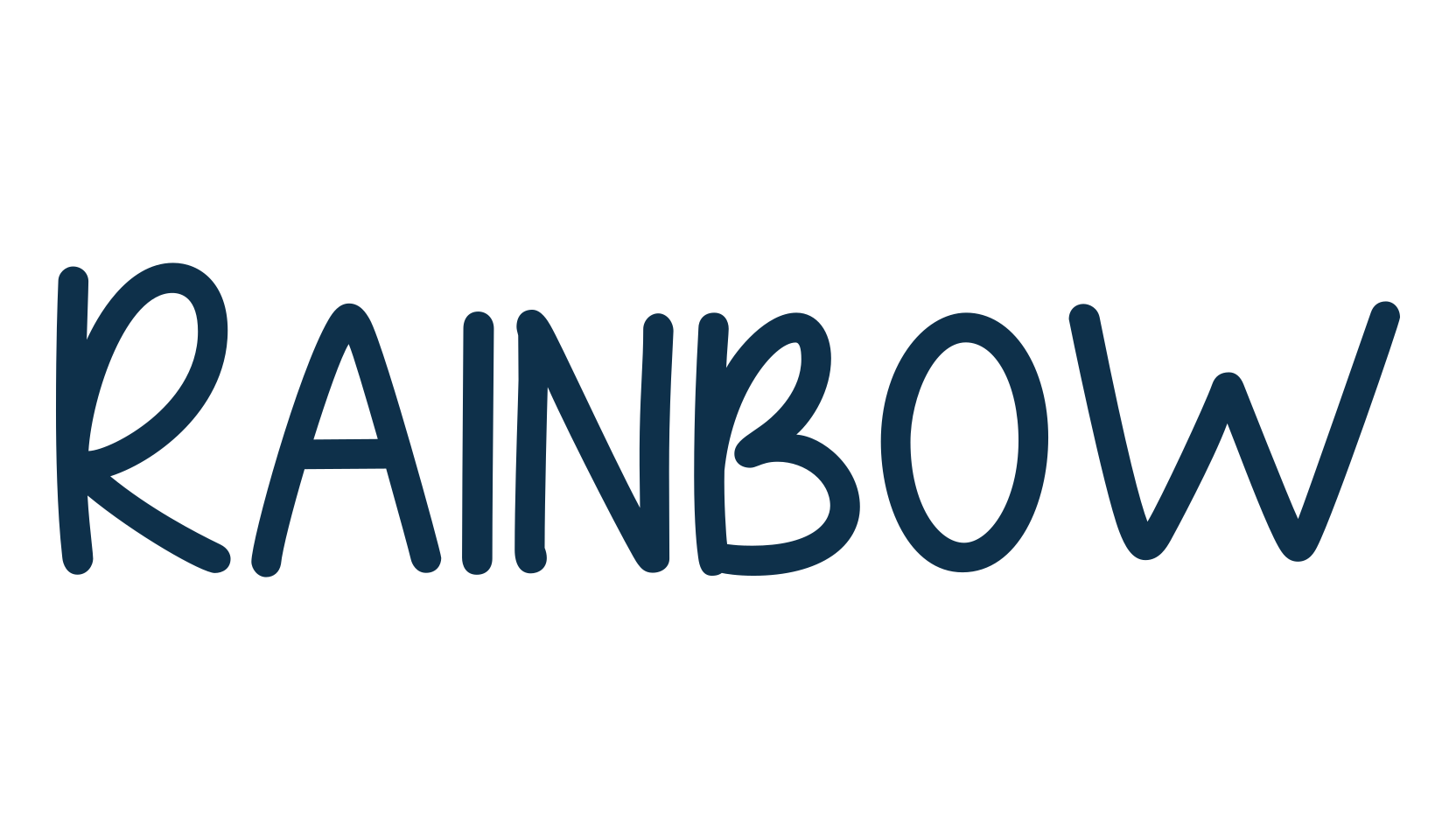Rainbow (rainbow-9), various font preview
