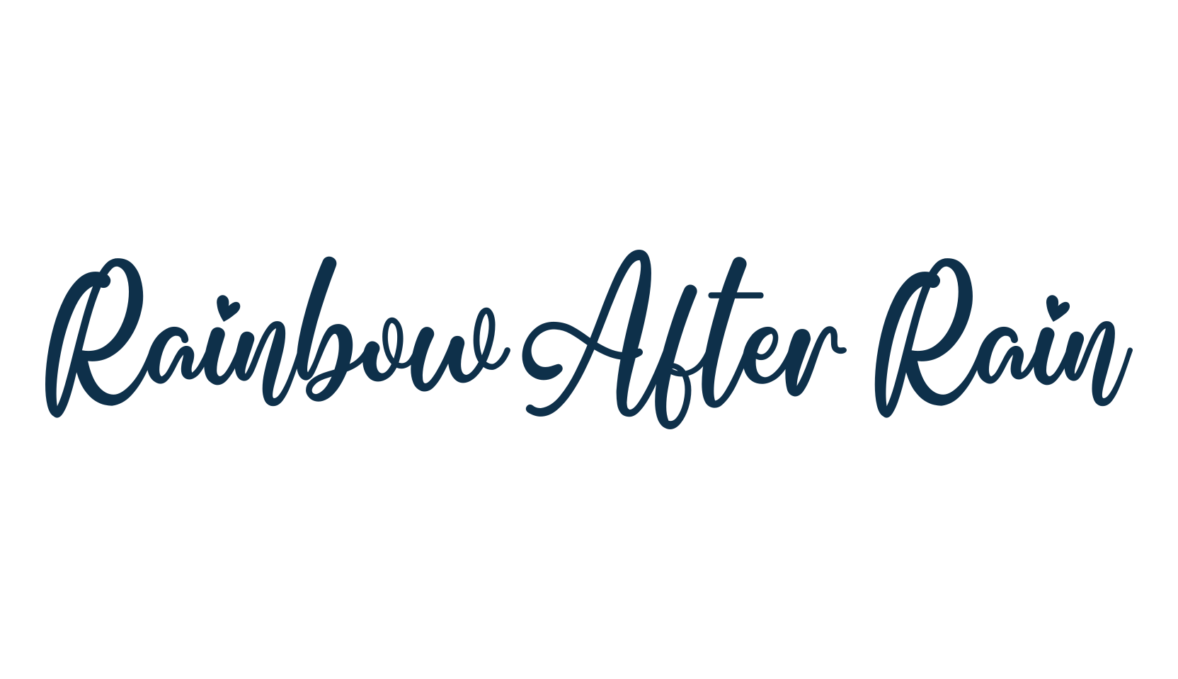 Rainbow After Rain, handwriting font preview