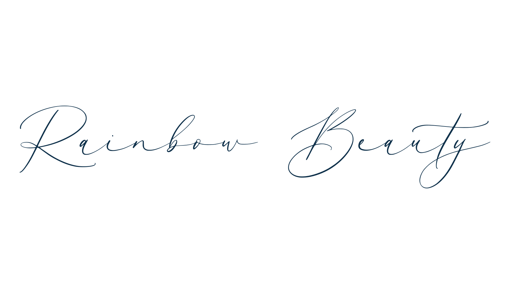Rainbow Beauty, script handwritten fancy decorative calligraphy font preview