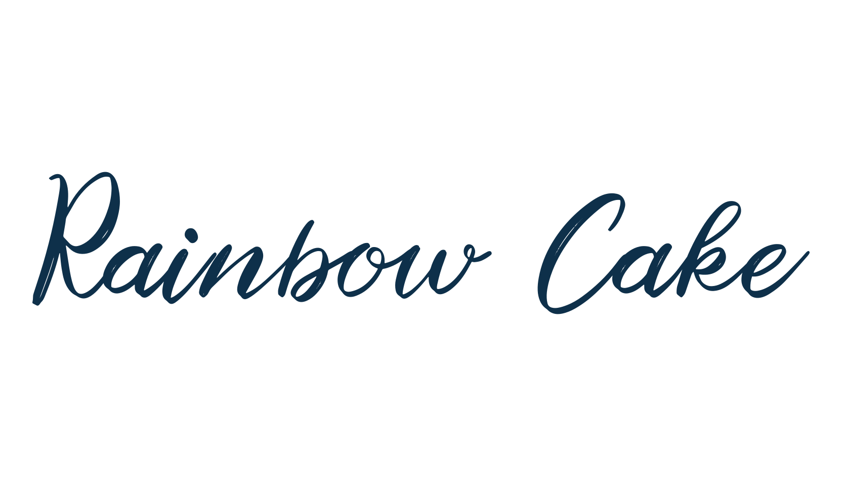 Rainbow Cake, handwriting font preview