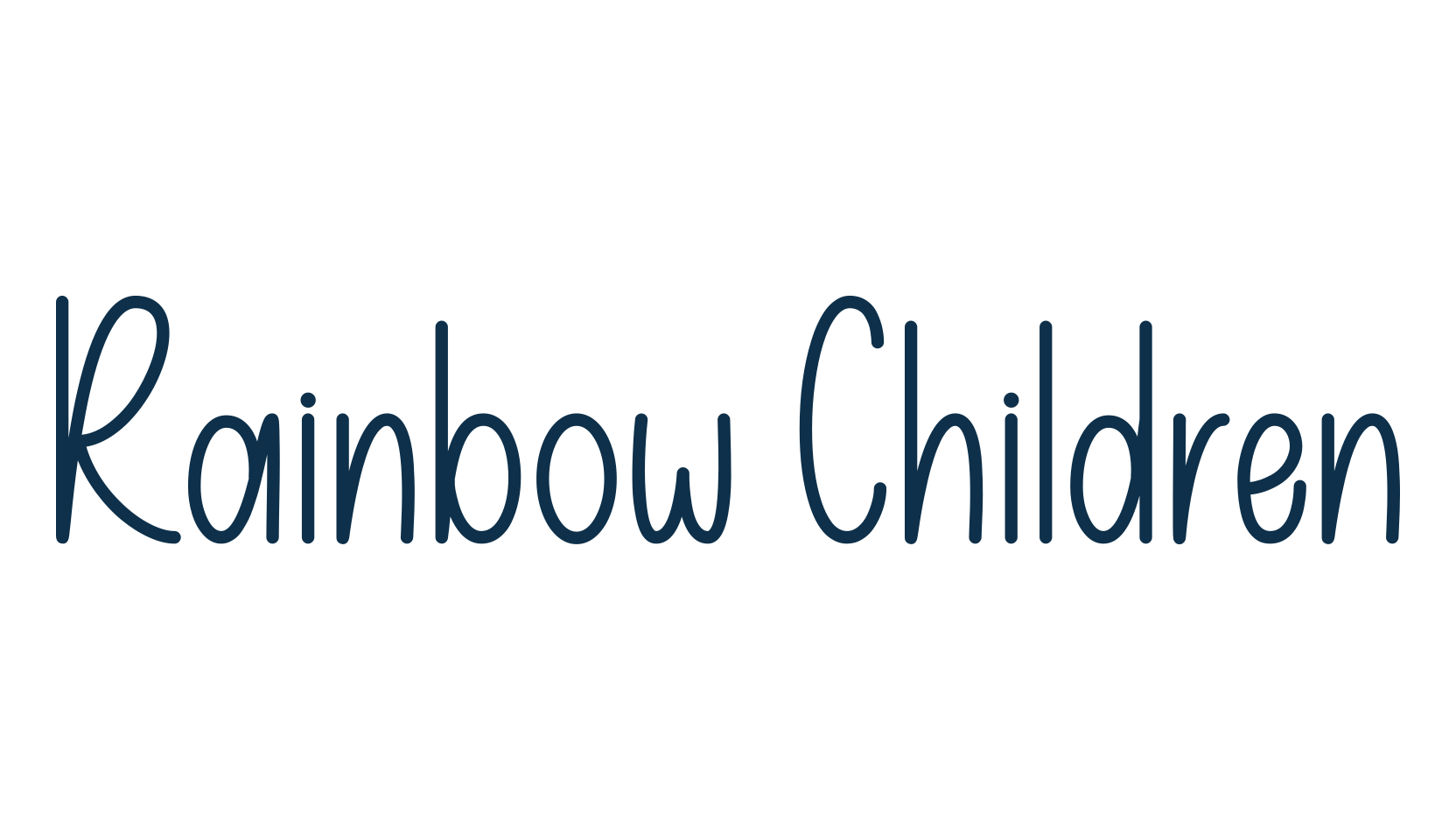 Rainbow Children, fancy various decorative script calligraphy font preview