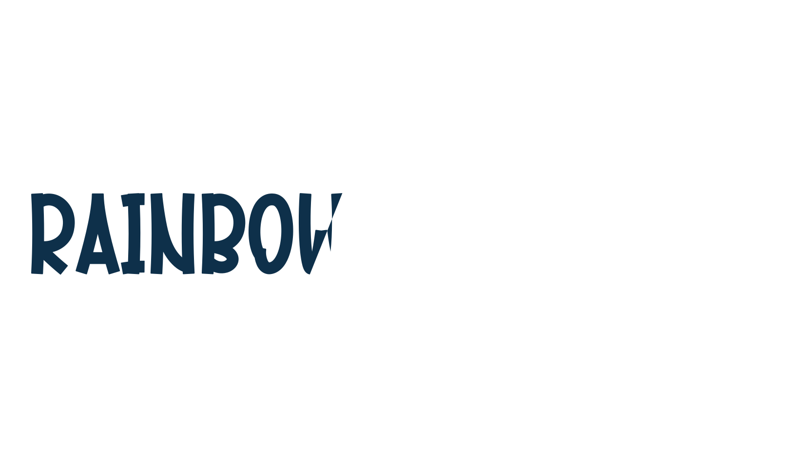 Rainbow Christmas, various font preview