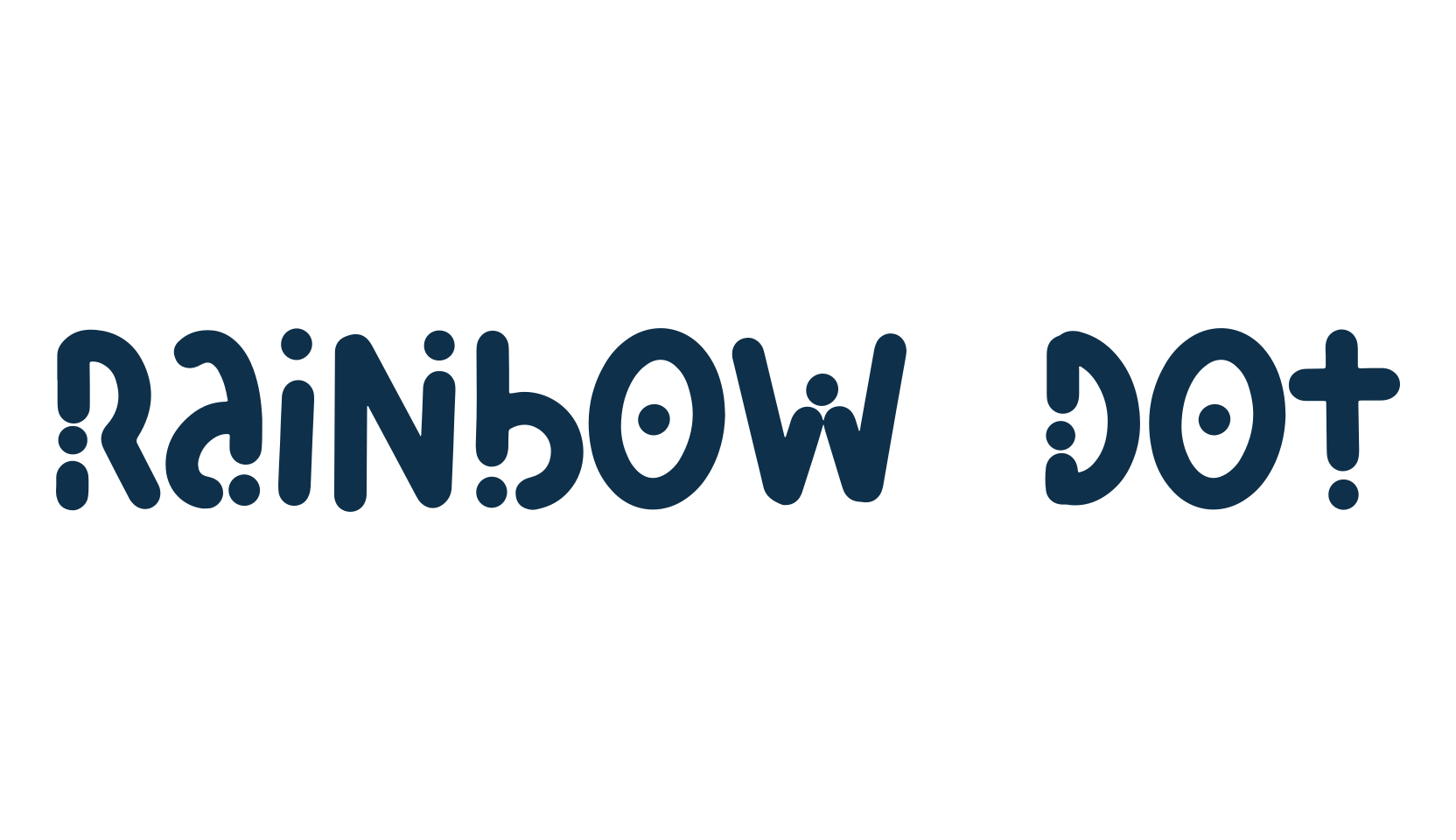 Rainbow Dot, fancy decorative font preview