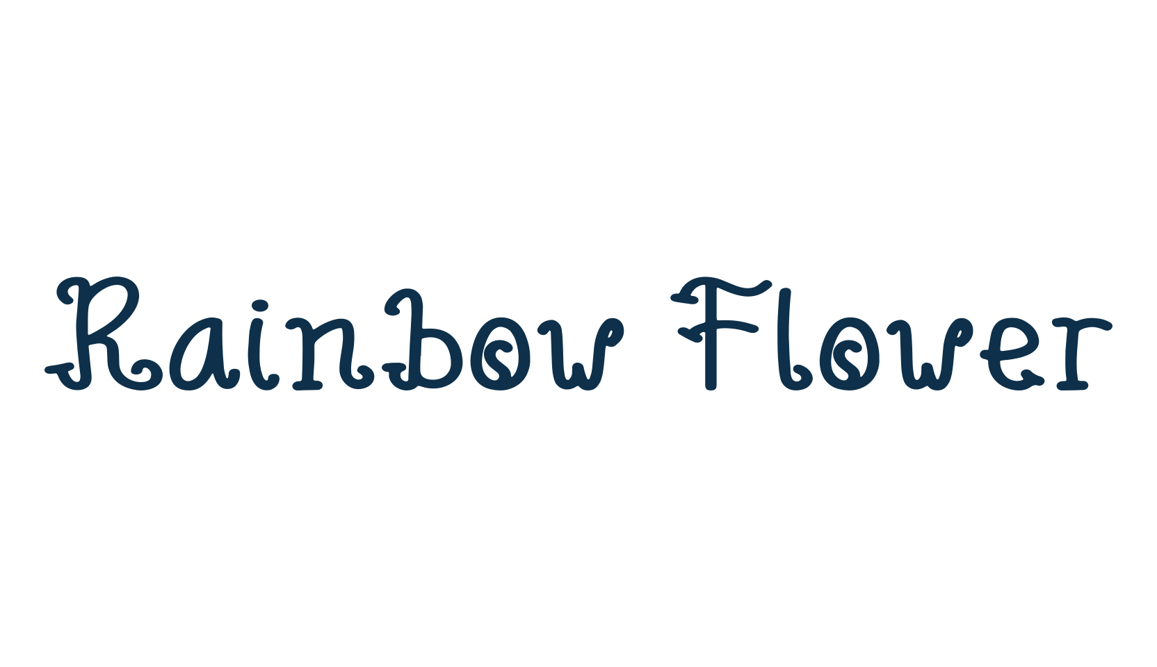 Rainbow Flower, display market font preview