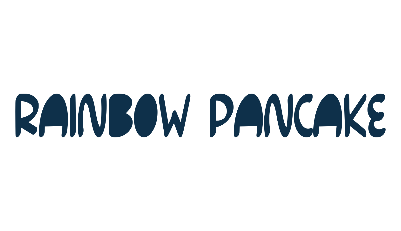 Rainbow Pancake, cartoon font preview