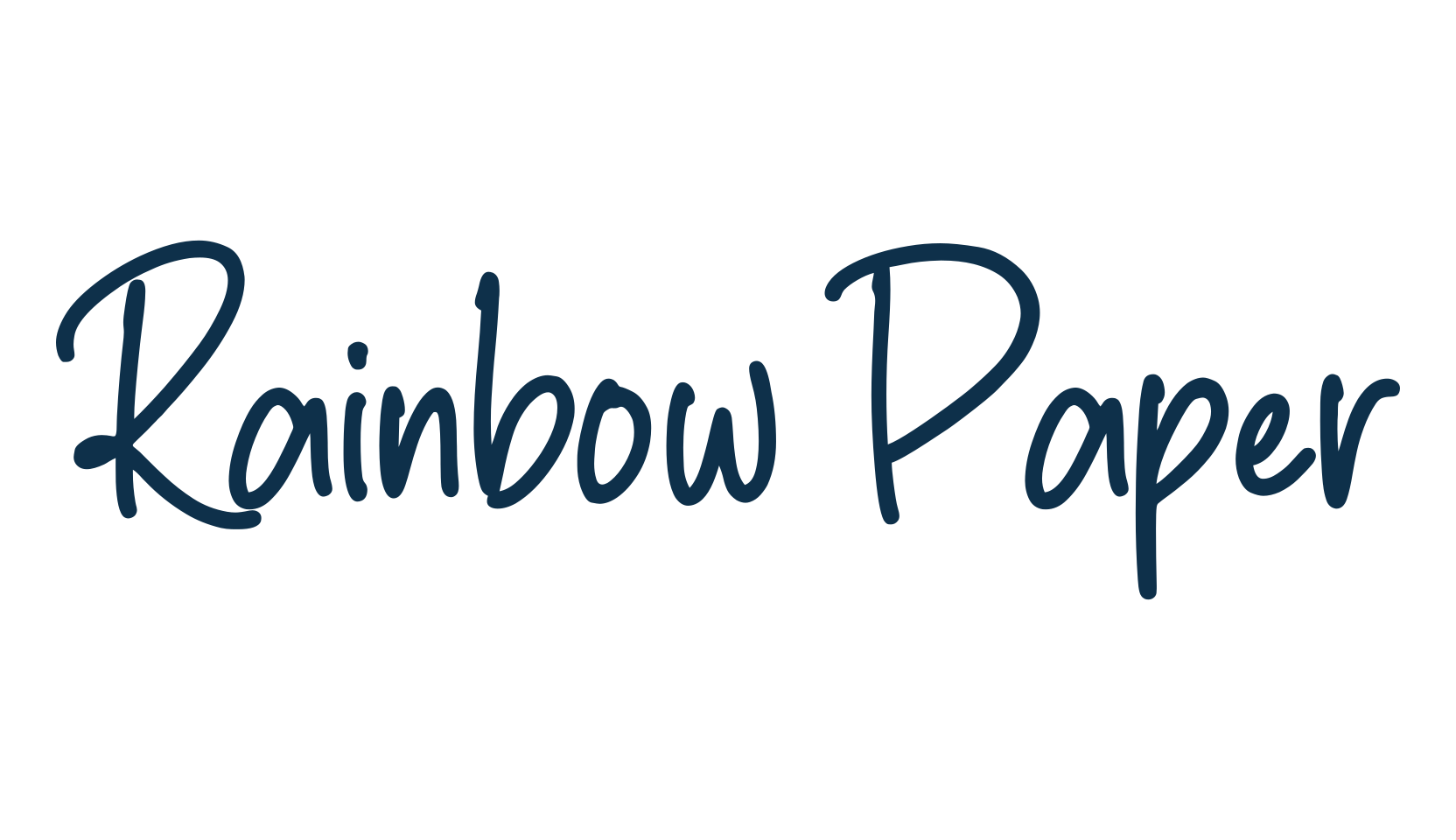 Rainbow Paper, script handwritten fancy decorative calligraphy font preview