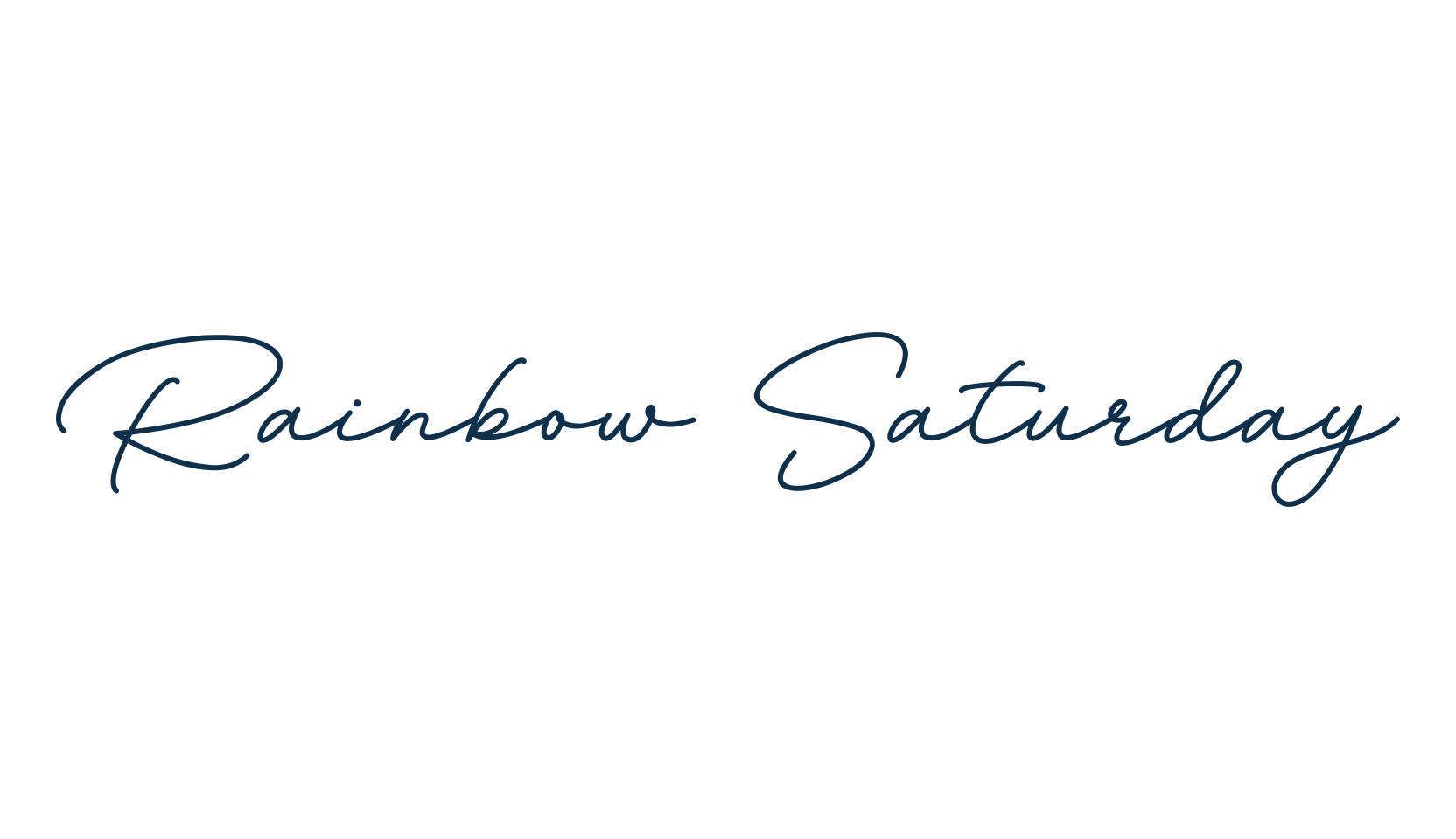 Rainbow Saturday, handwriting font preview