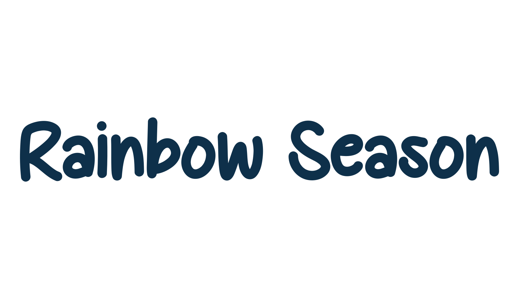 Rainbow Season, handwriting font preview