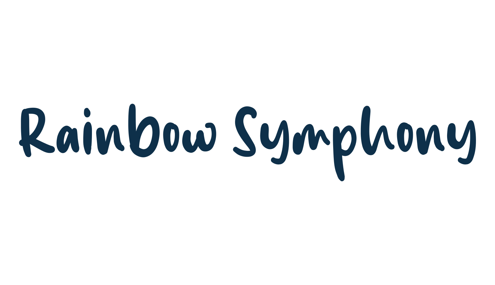 Rainbow Symphony, script handwritten fancy decorative calligraphy font preview