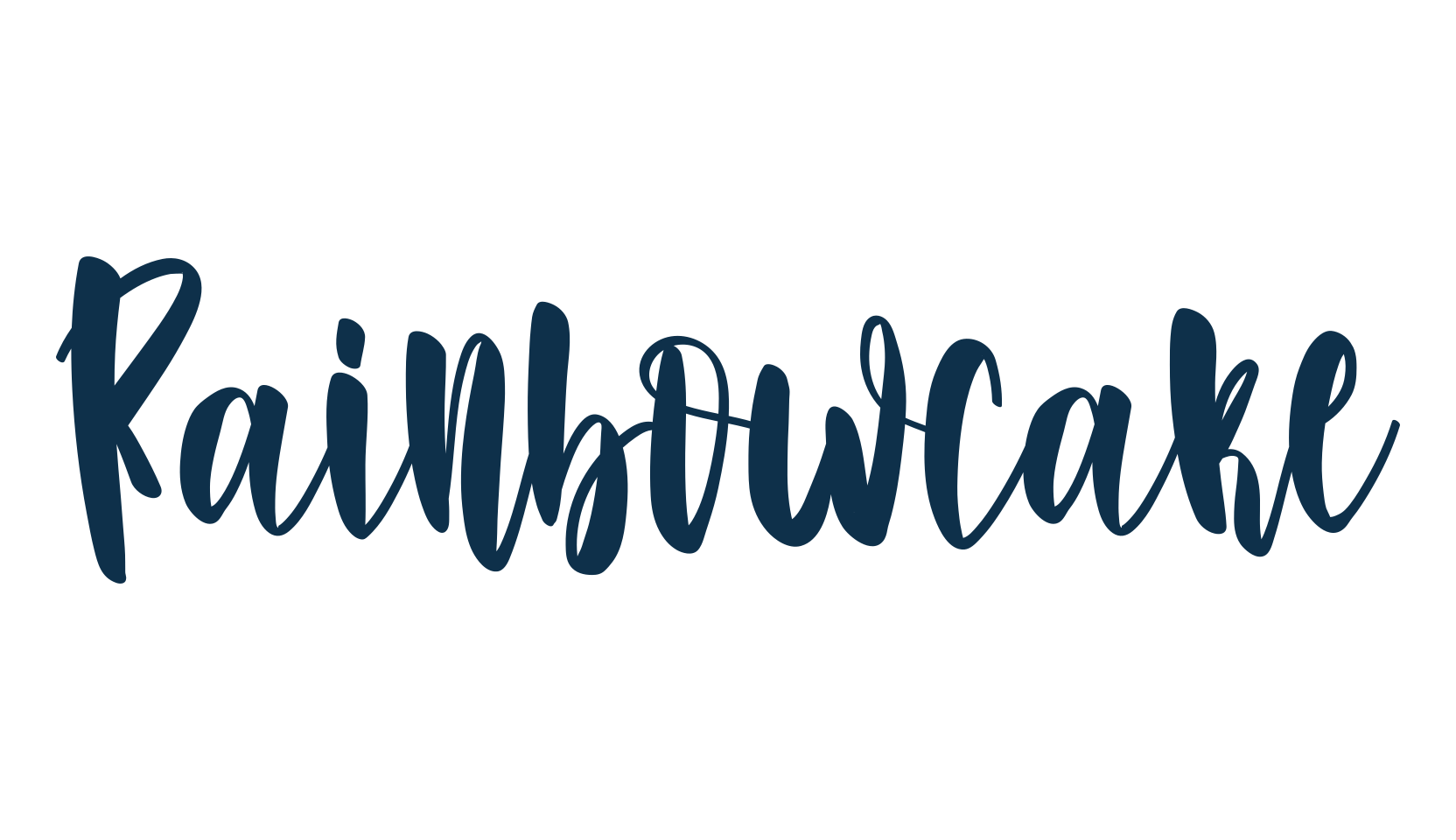 Rainbowcake, fancy decorative font preview