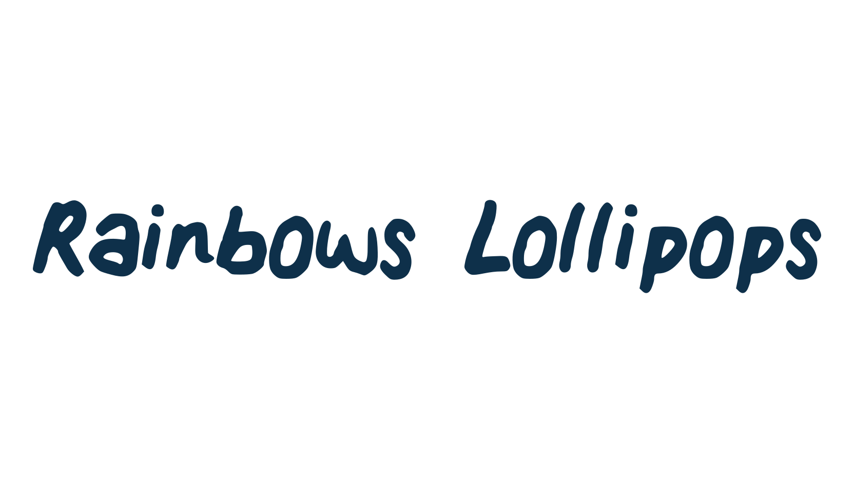 Rainbows Lollipops, script handwritten fancy decorative calligraphy font preview