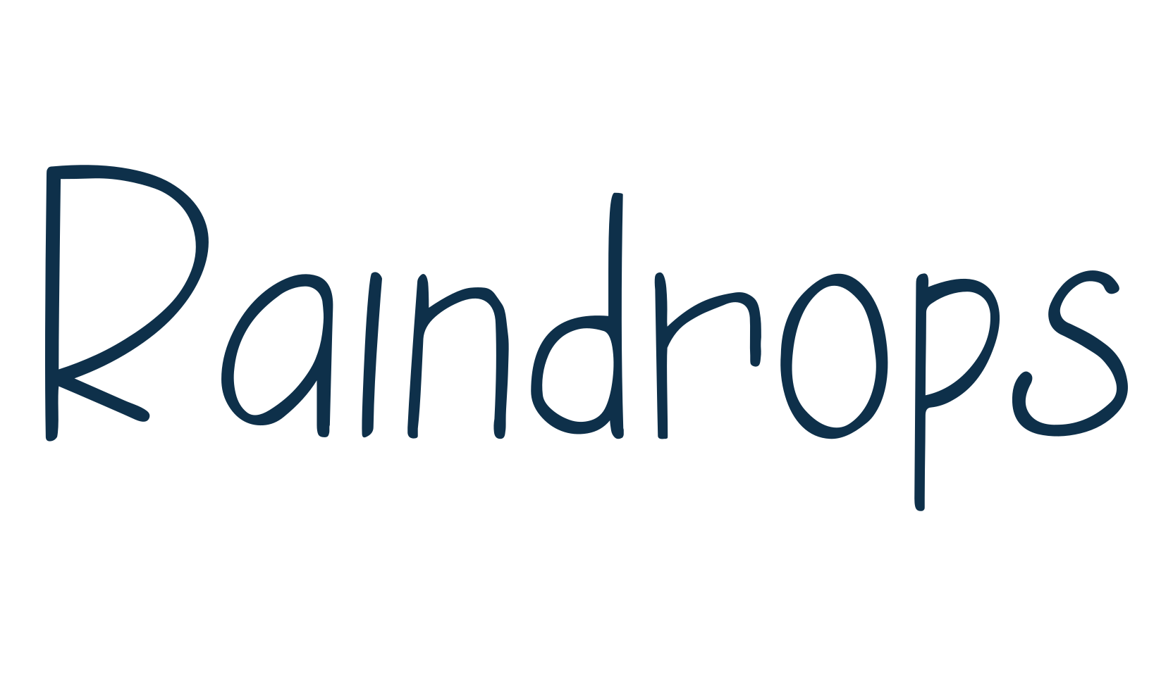 Raindrops (raindrops-2), fancy decorative font preview