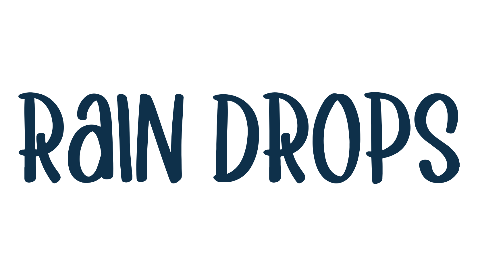 Rain Drops, script handwritten fancy decorative calligraphy font preview