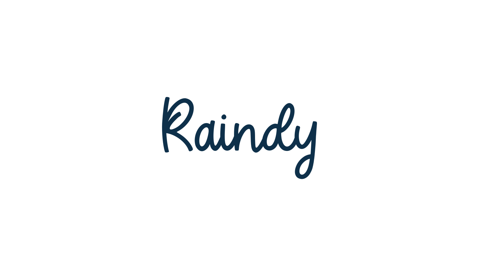 Raindy, handwriting font preview
