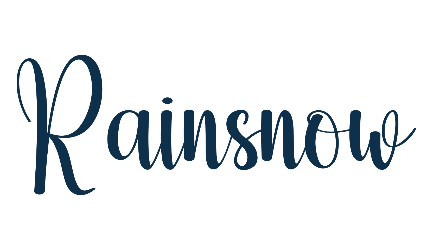 Rainsnow, fancy decorative font preview