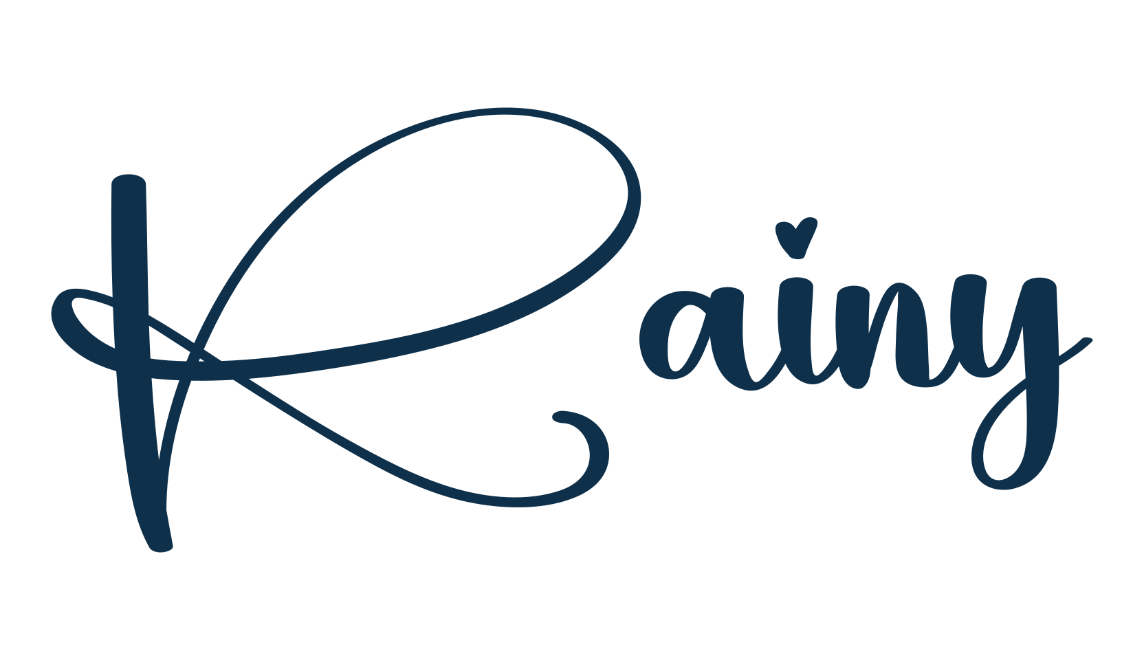 Rainy (rainy-3), calligraphy font preview