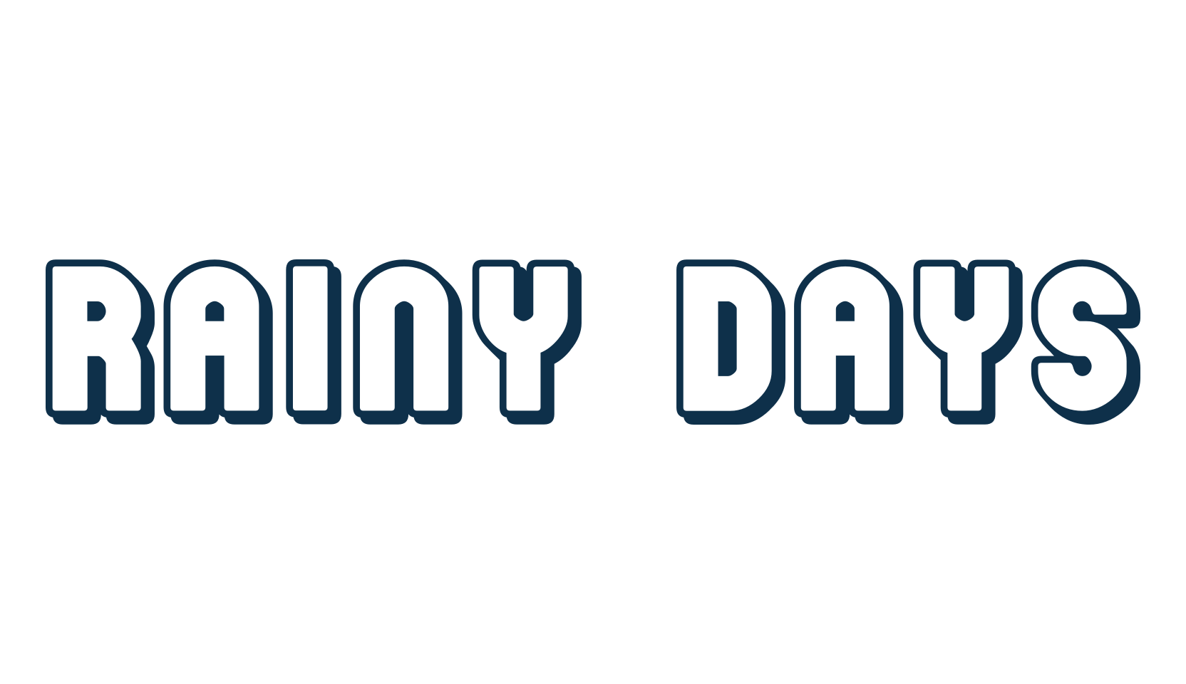 Rainy Days (rainy-days), groovy font preview