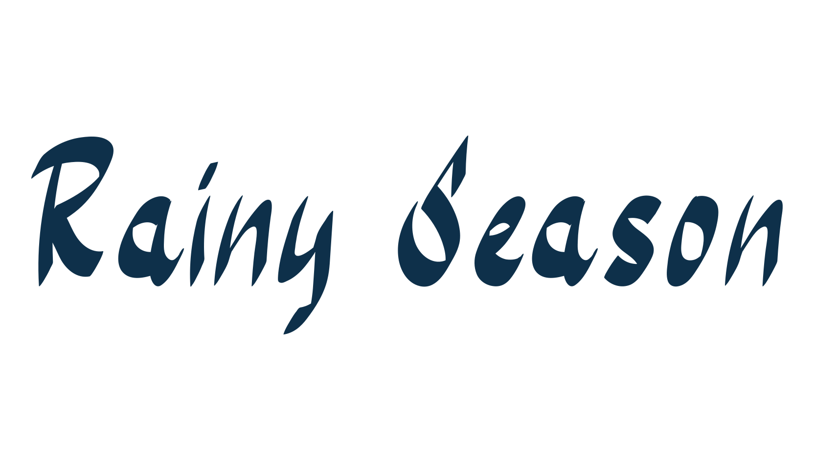 Rainy Season, fancy decorative font preview