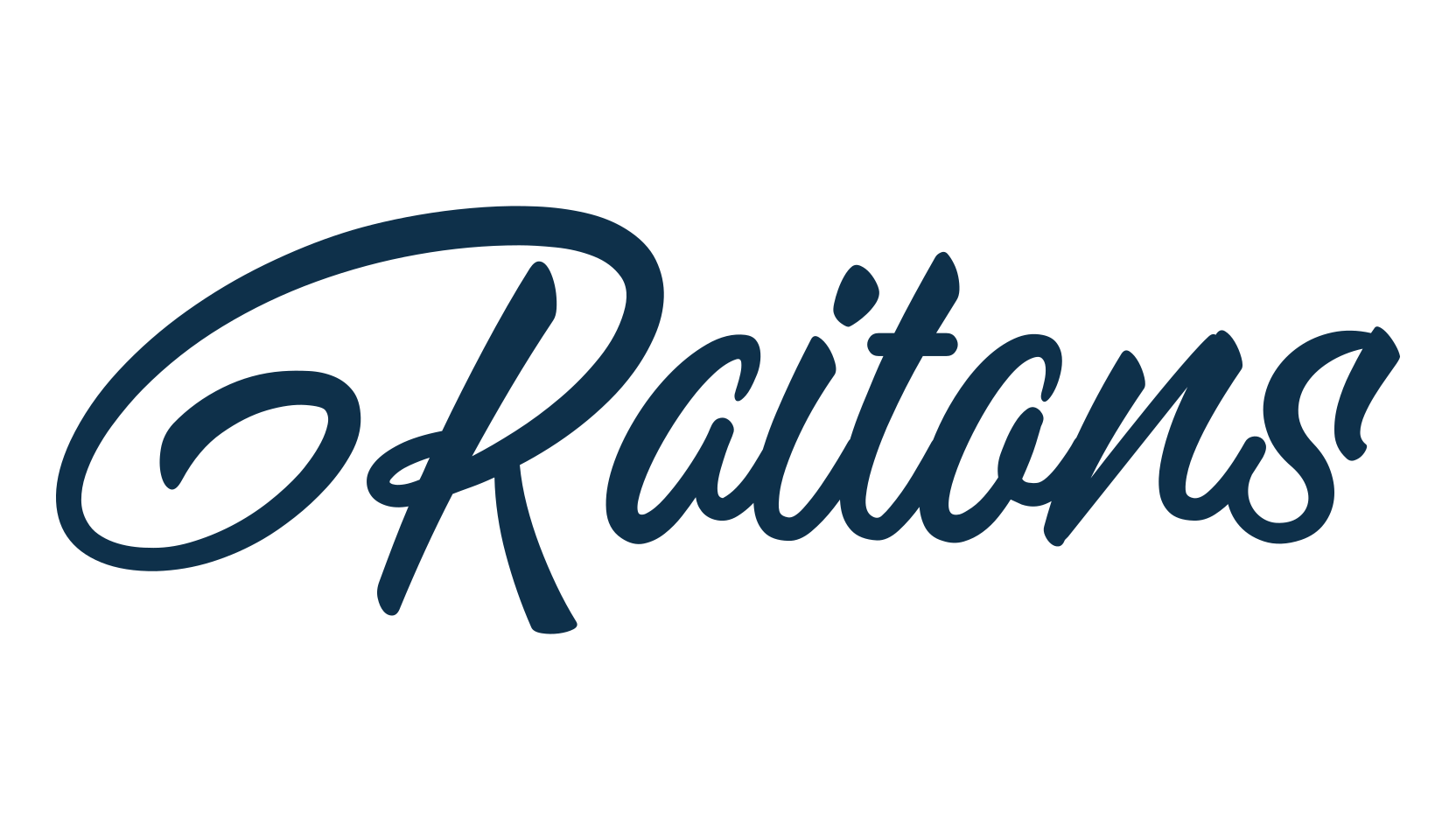 Raitons, calligraphy font preview