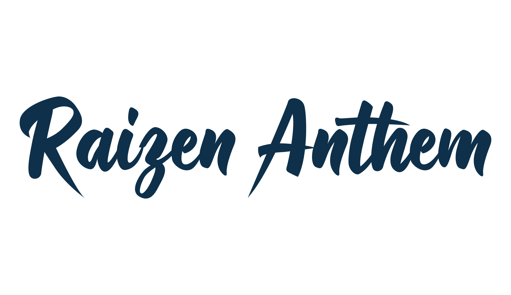 Raizen Anthem, brush font preview