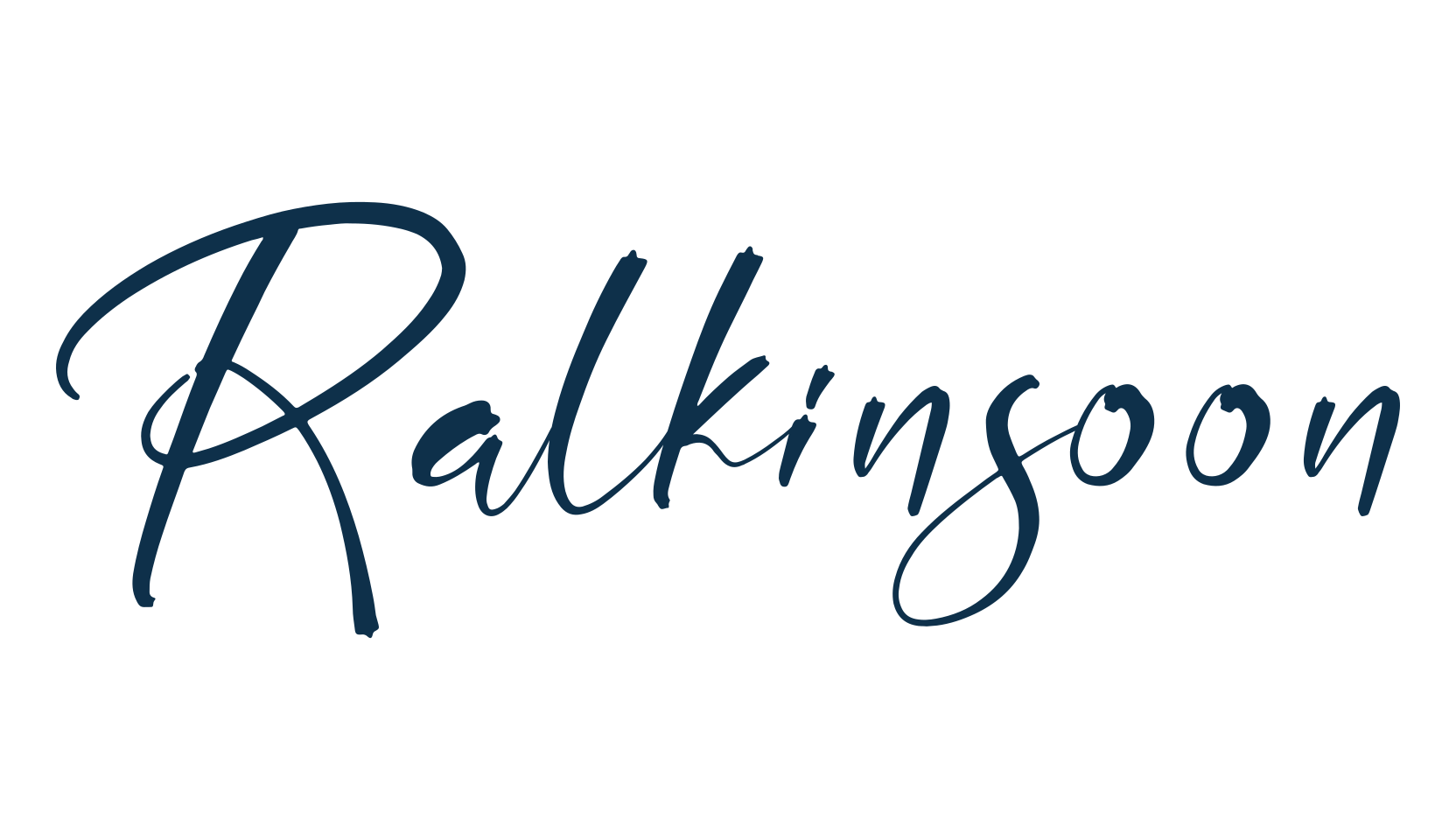 Ralkinsoon, script handwritten fancy decorative calligraphy font preview