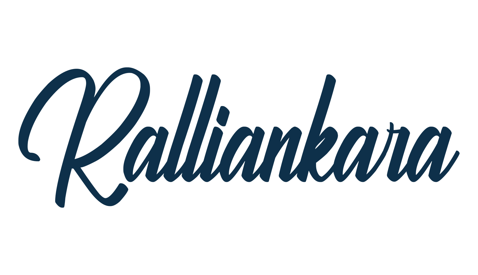 Ralliankara, calligraphy font preview